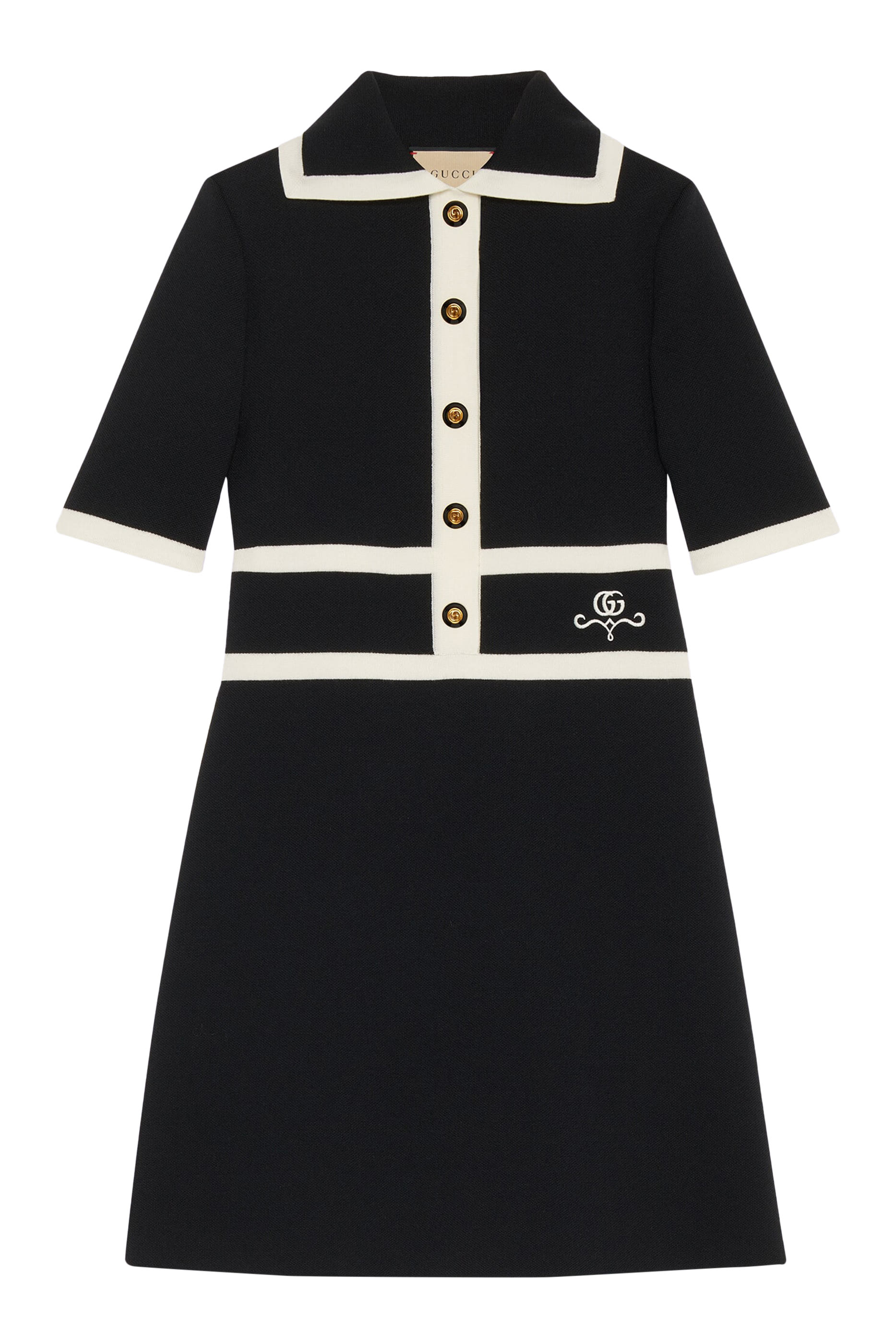 GG Piquet Jacquard Polo Dress