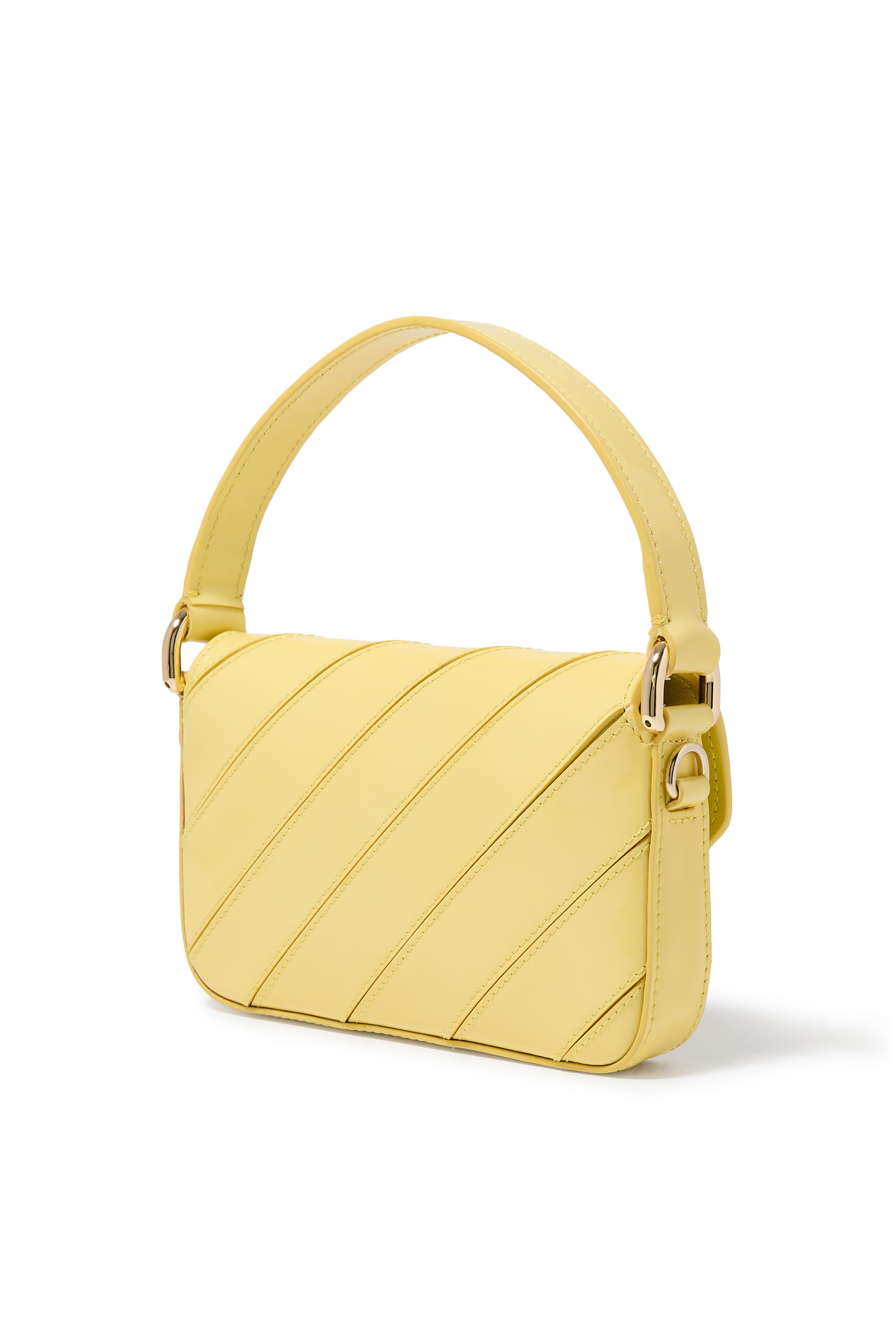 Small Wave Patent Leather Shoulder Bag