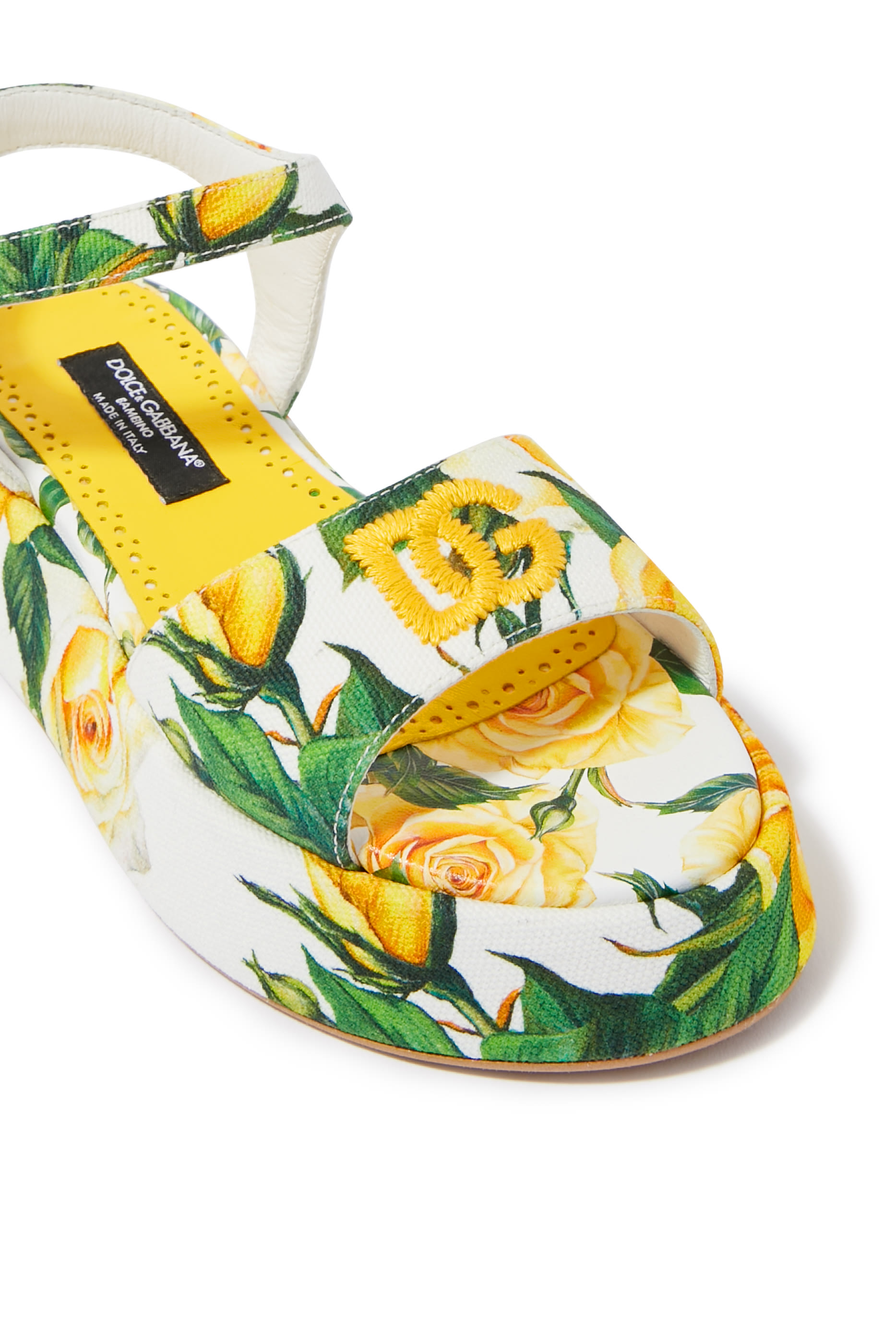 Kids Floral Logo Sandals