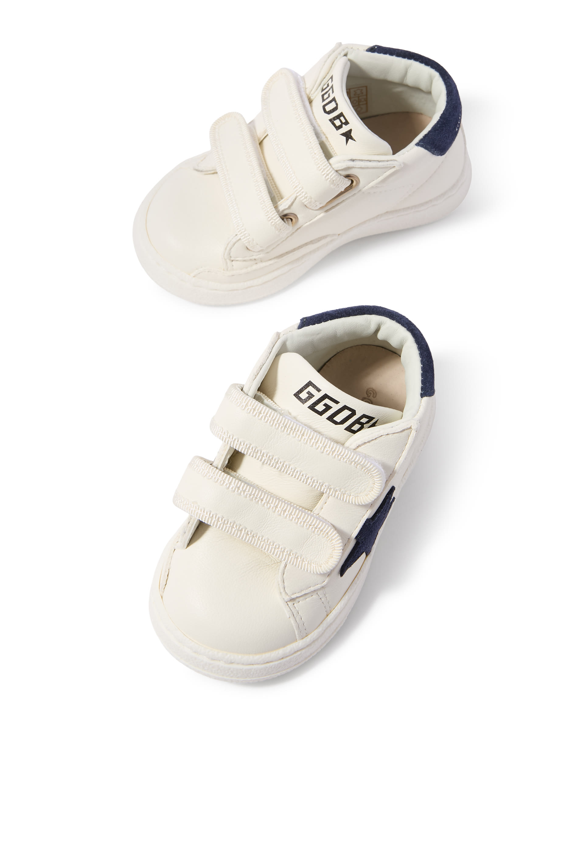 Kids June Junior Sneakers in Nappa with Suede Star and Heel Tab 