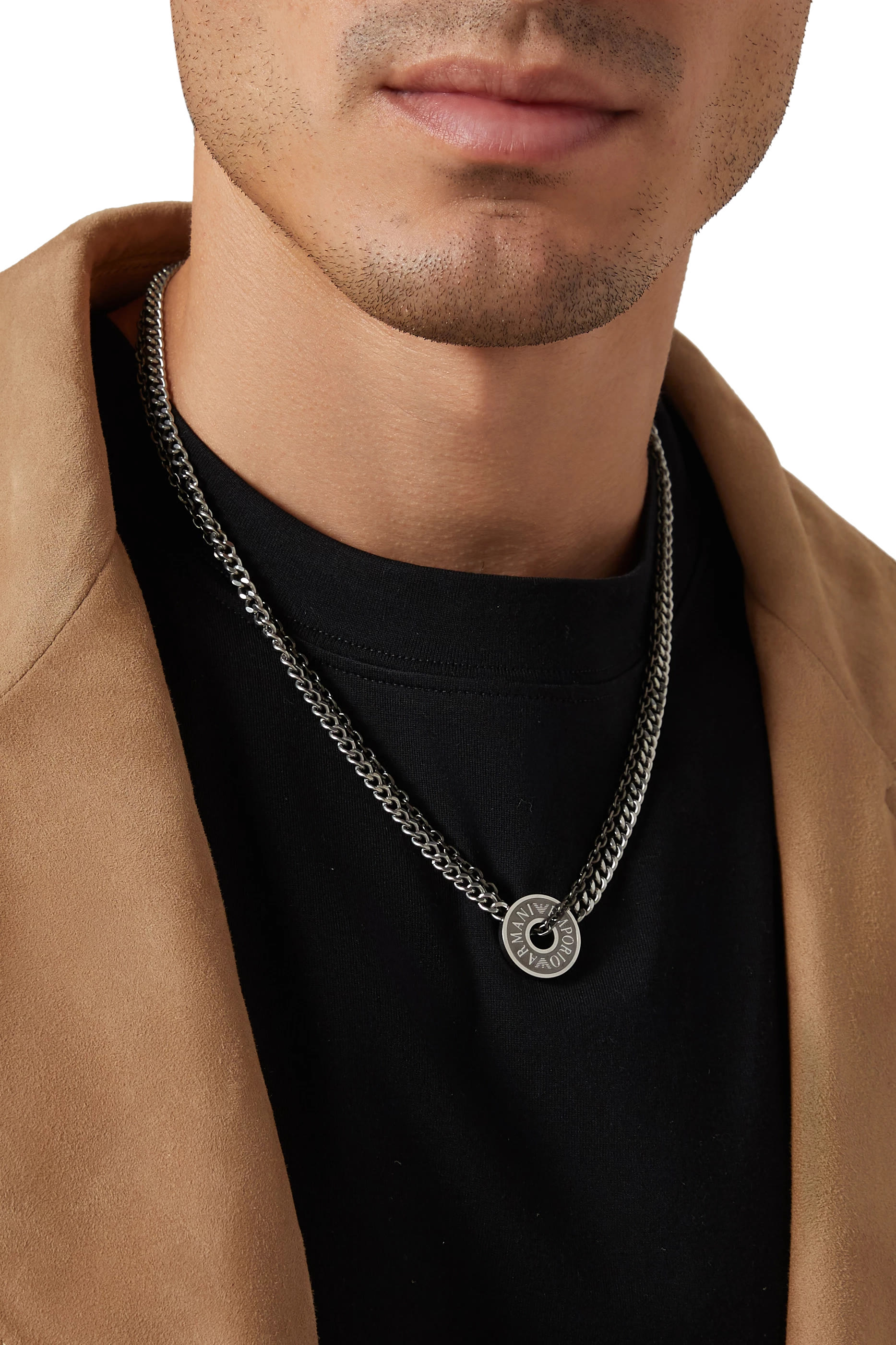 Double-Chain Logo Necklace