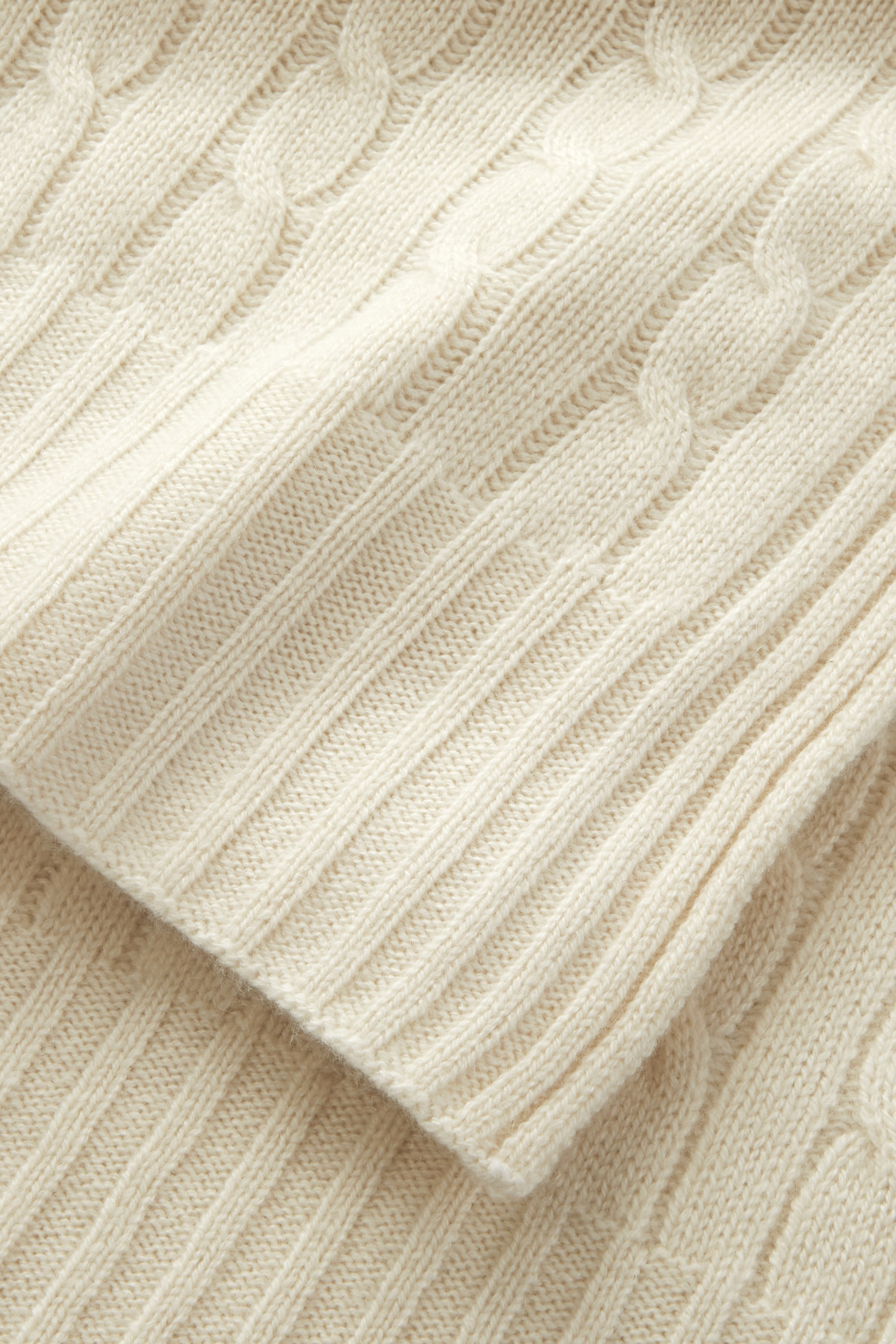 Cable Cashmere Throw