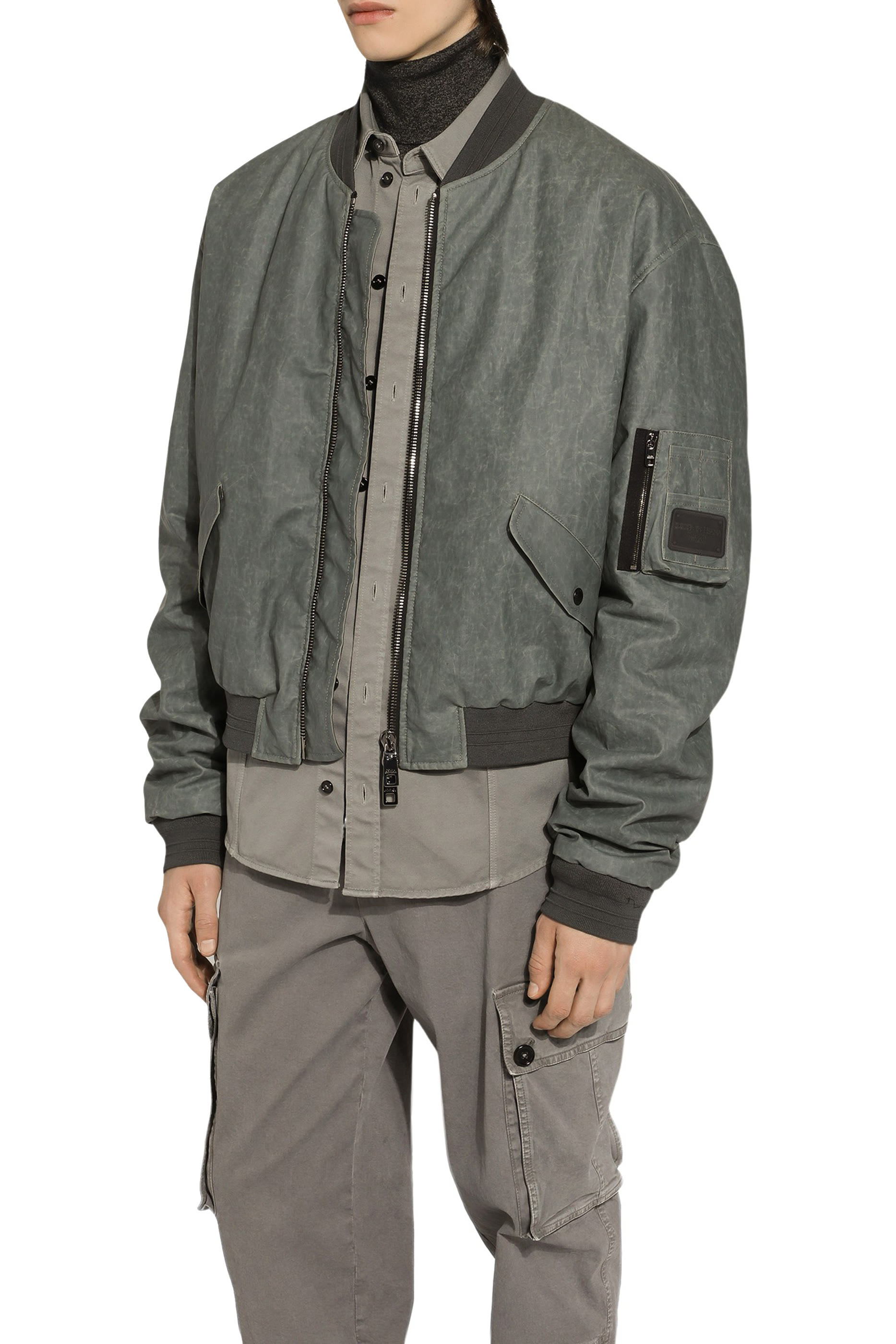 Oversize Linen Bomber Jacket