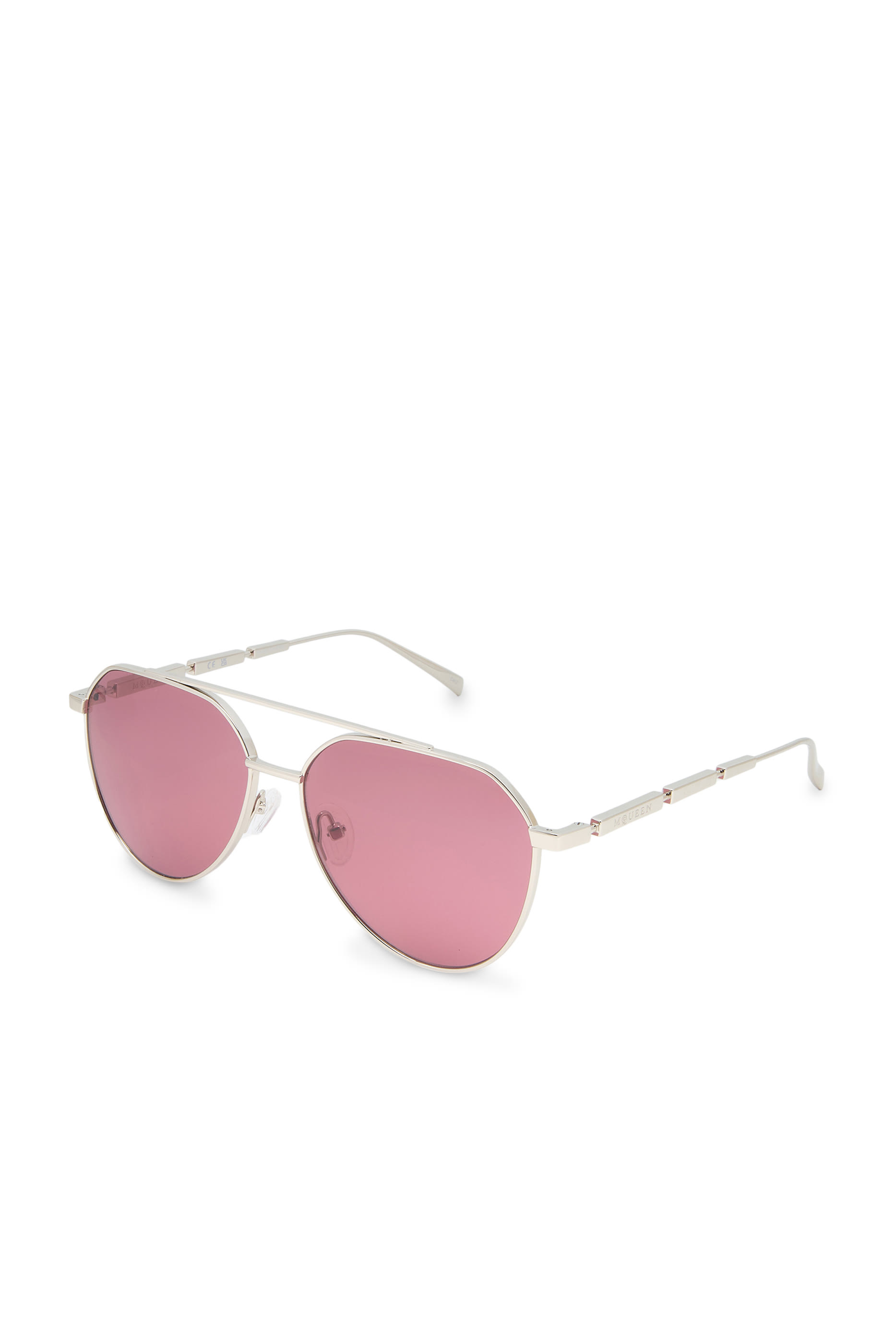 Metal Plaque Pilot Sunglasses