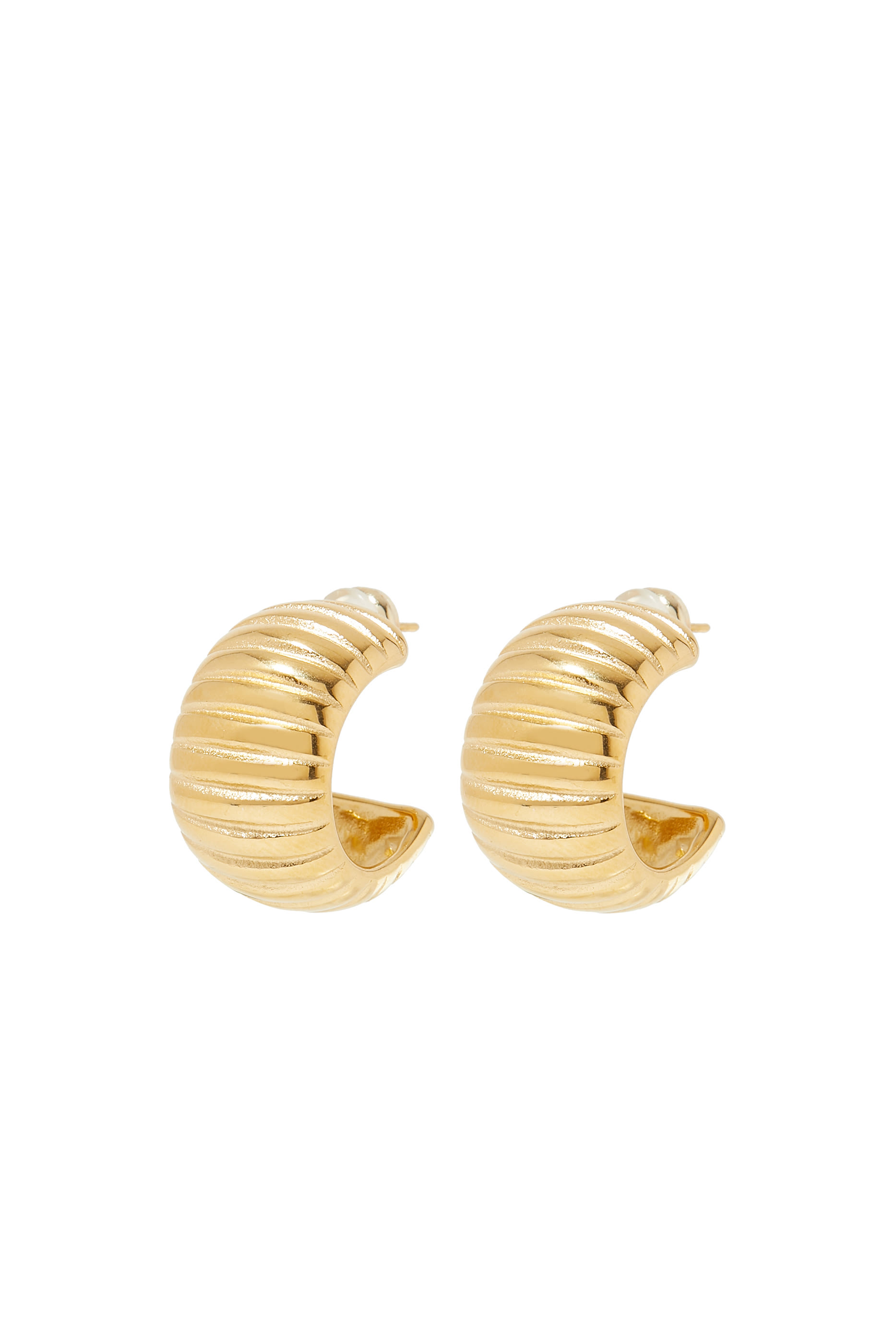 Tresor Hoops, 14k Gold-Plated Brass