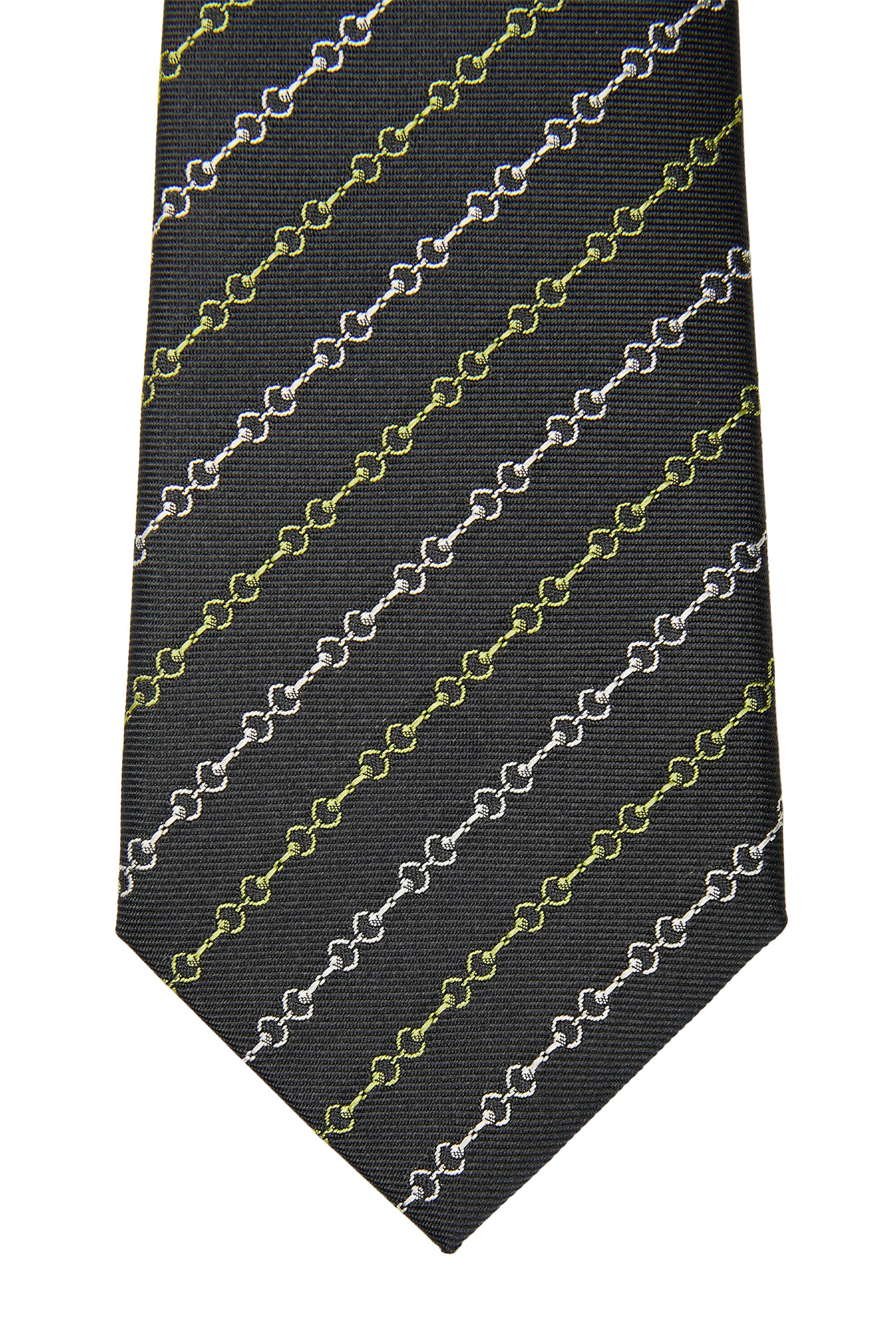 Horsebit Silk Jacquard Tie