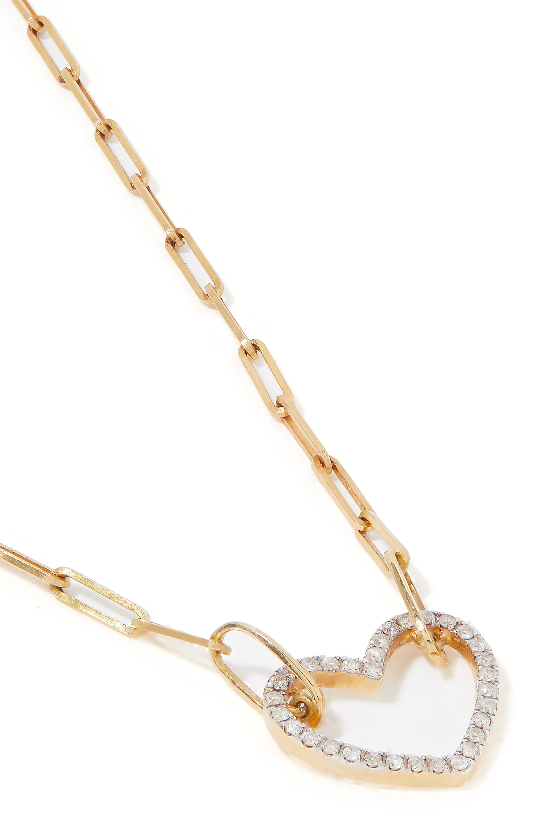 Collier Petite Coeur Diamants Necklace, 18k Yellow Gold & Diamonds