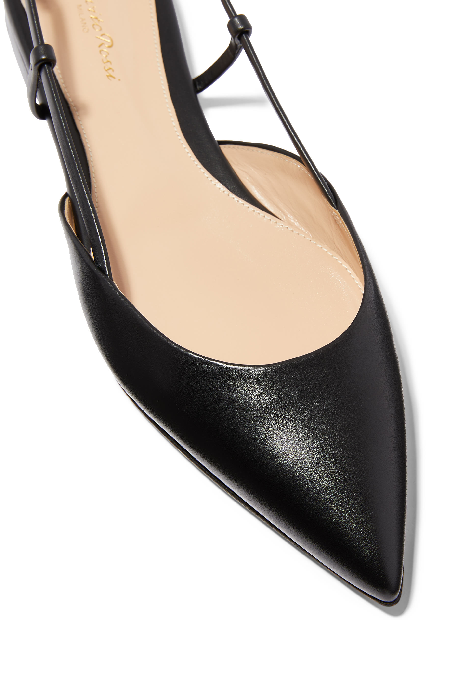 Vitello Flat Slingback Mules