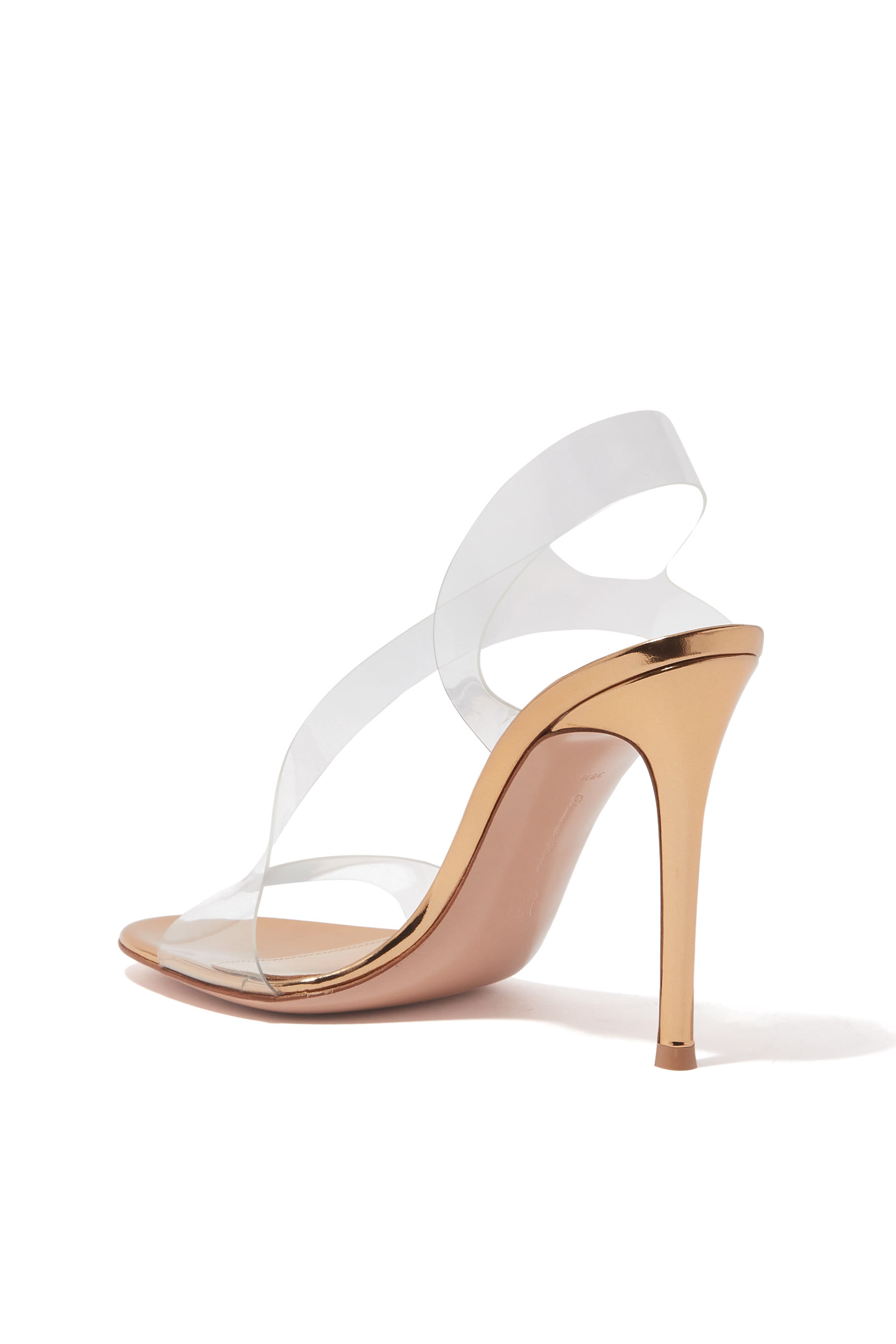 Metropolis 105 Plexi & Metallic Leather Sandals