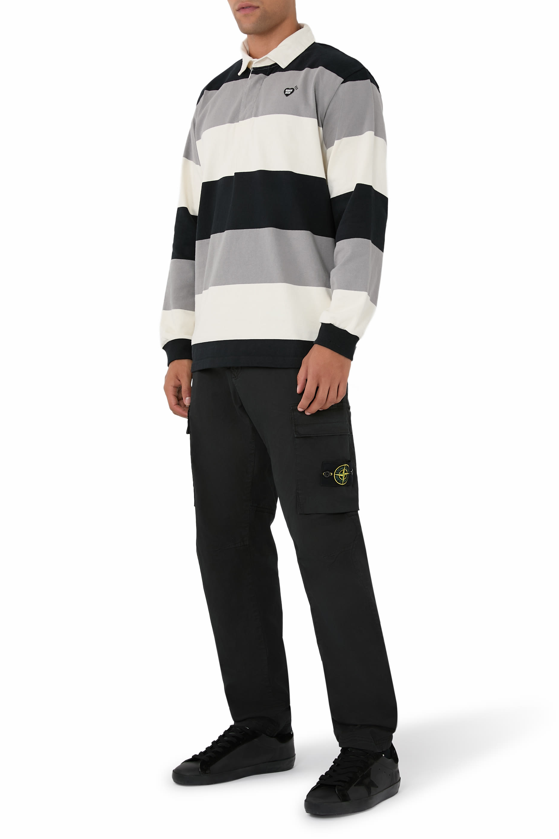 Supima® Cotton Twill Stretch Cargo Trousers