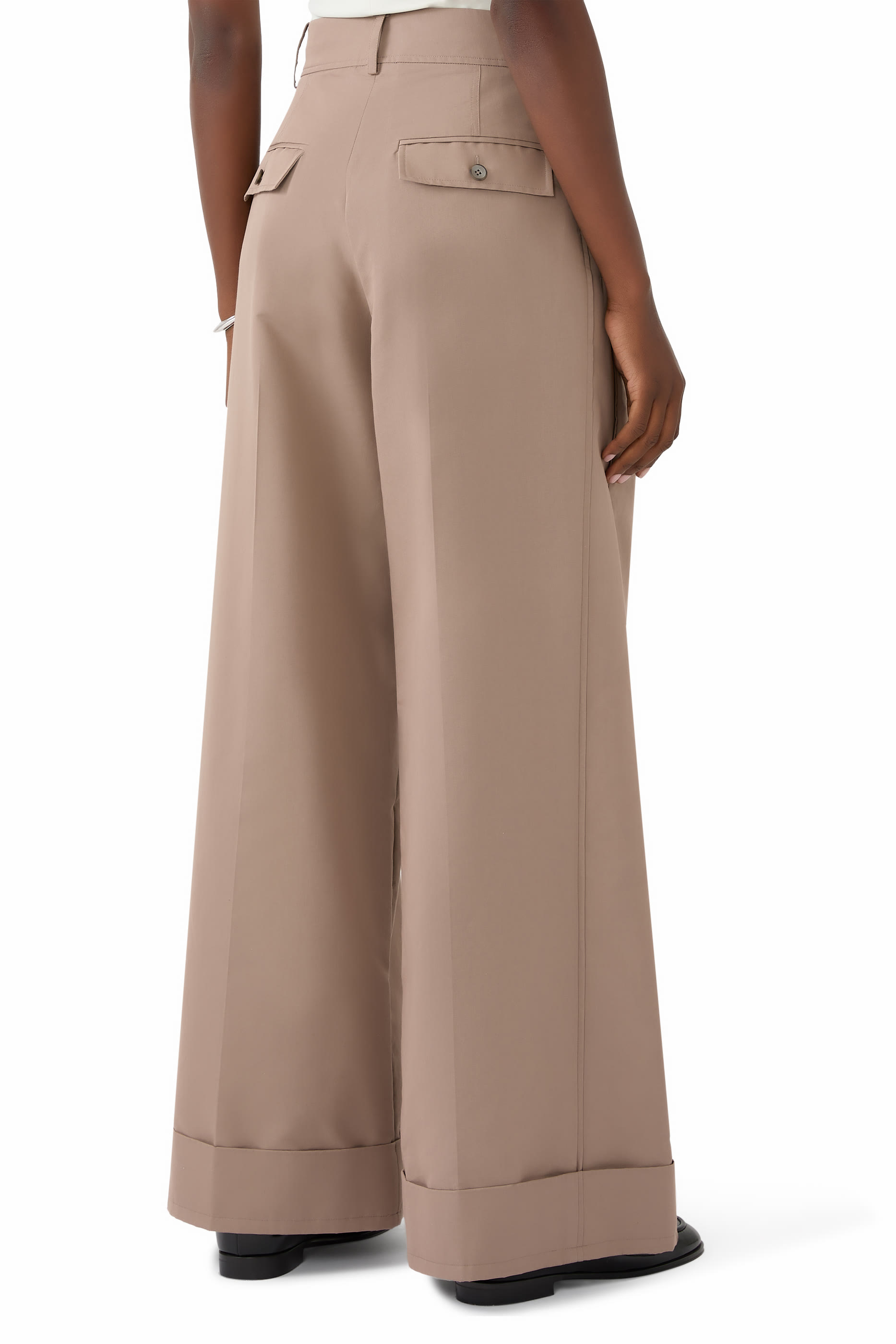 Pleated Wide Leg Trousers