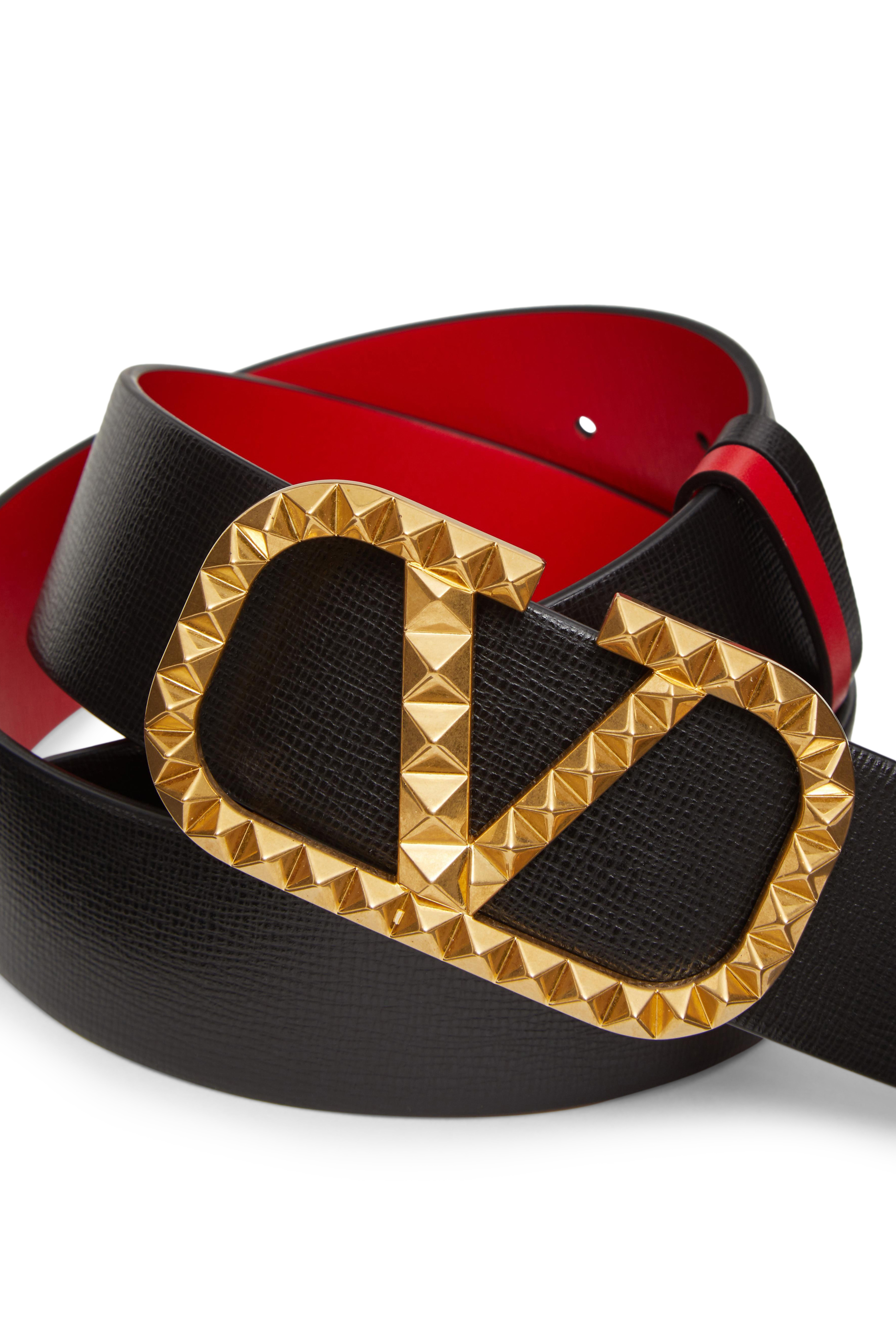 Valentino Garavani V Logo Buckle Belt