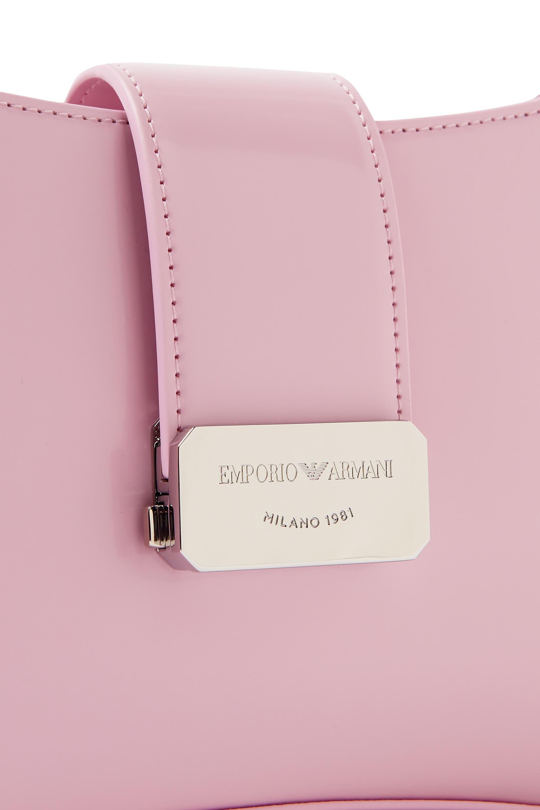 Hobo Shoulder Bag with Logo Buckle