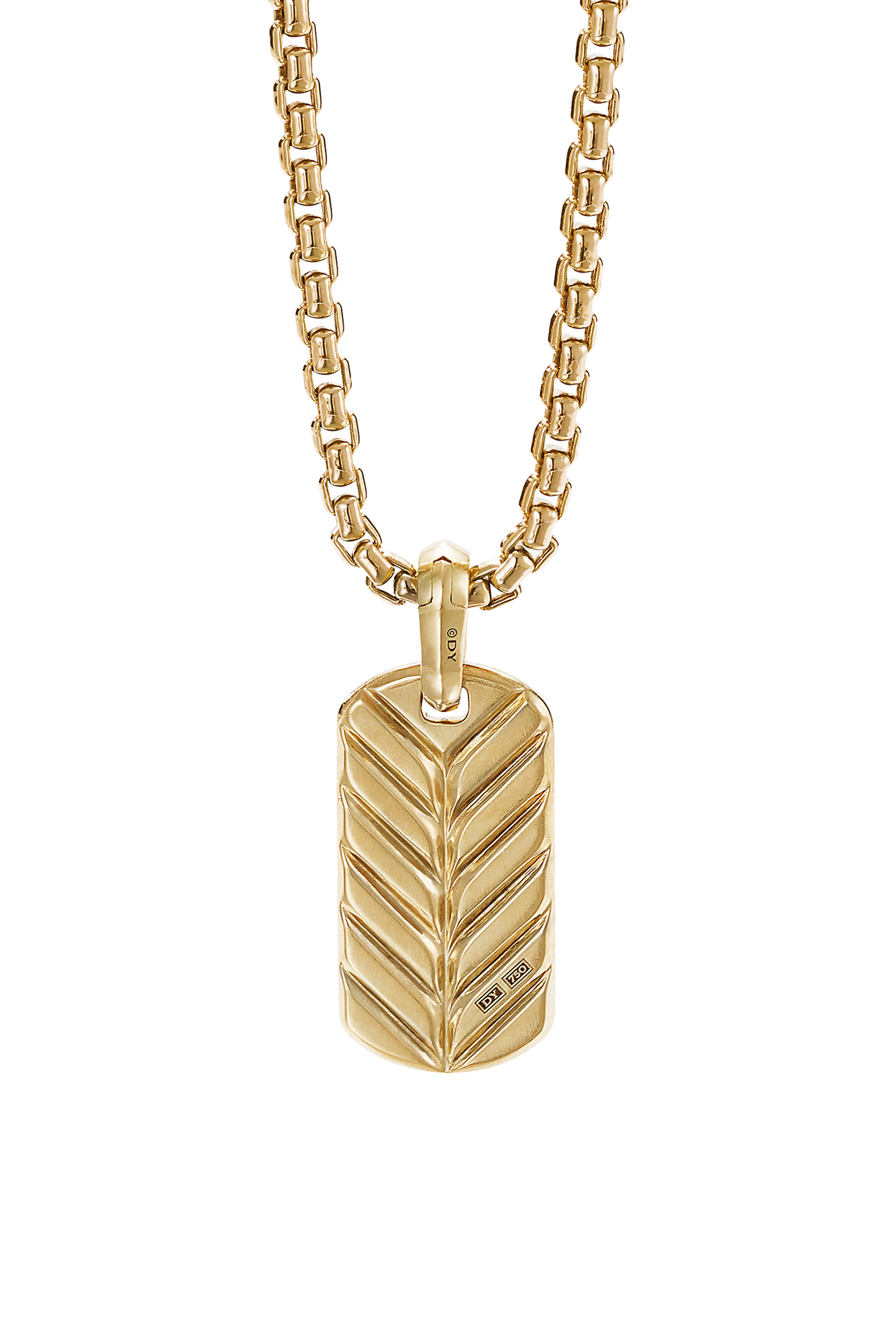 Pav&eacute; Tag in 18k Yellow Gold