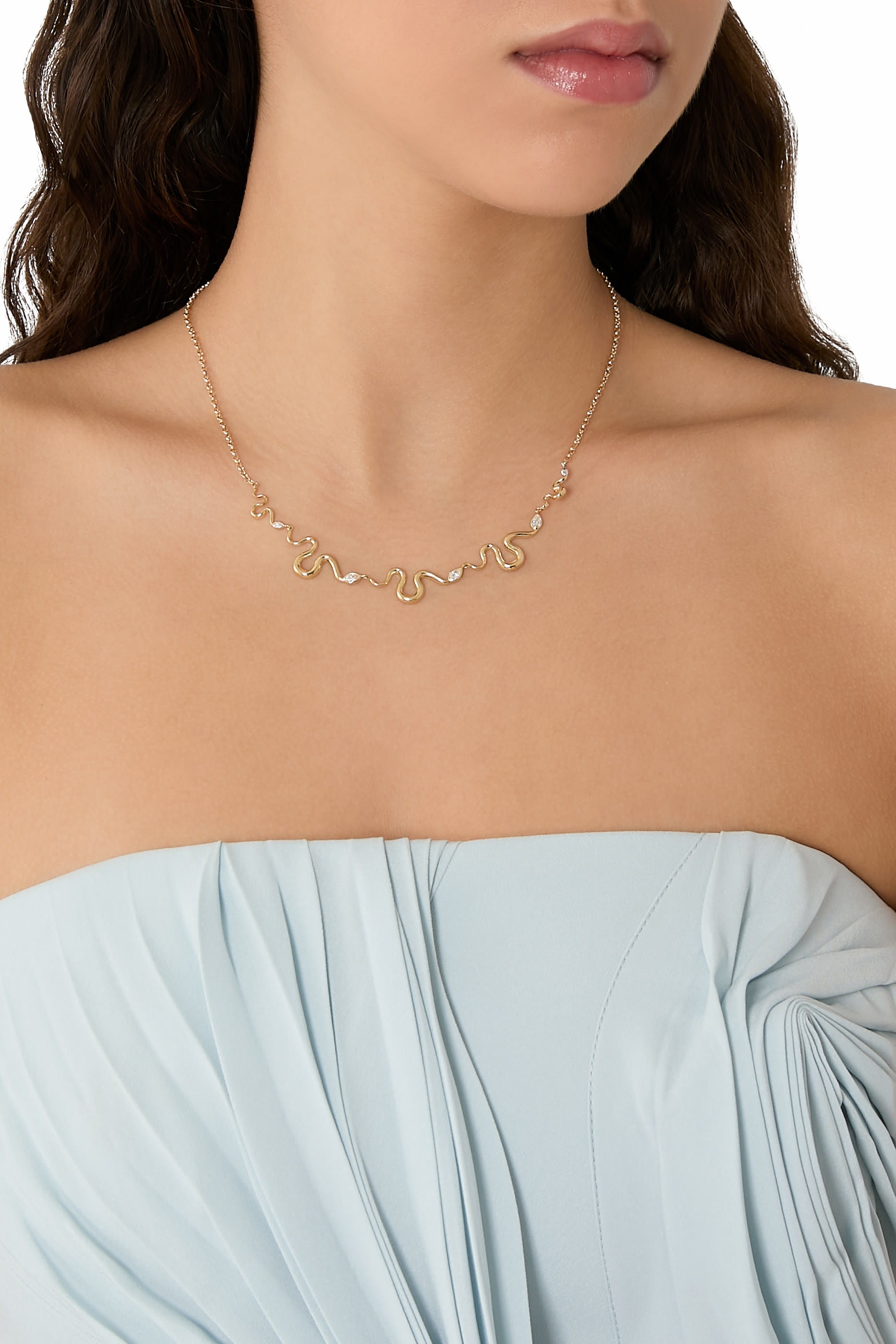 Boa Necklace, 18K Yellow Gold & Diamonds