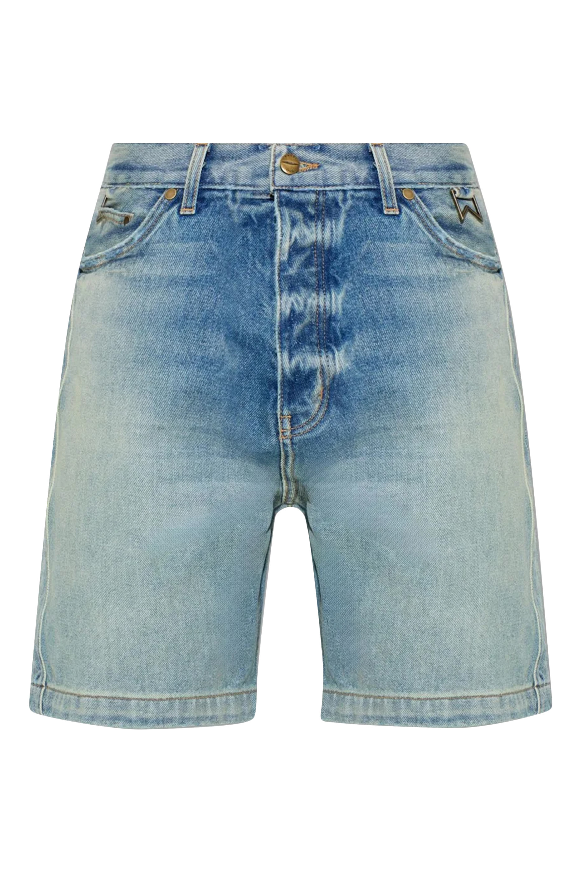 Boxy Traxedo Denim Shorts