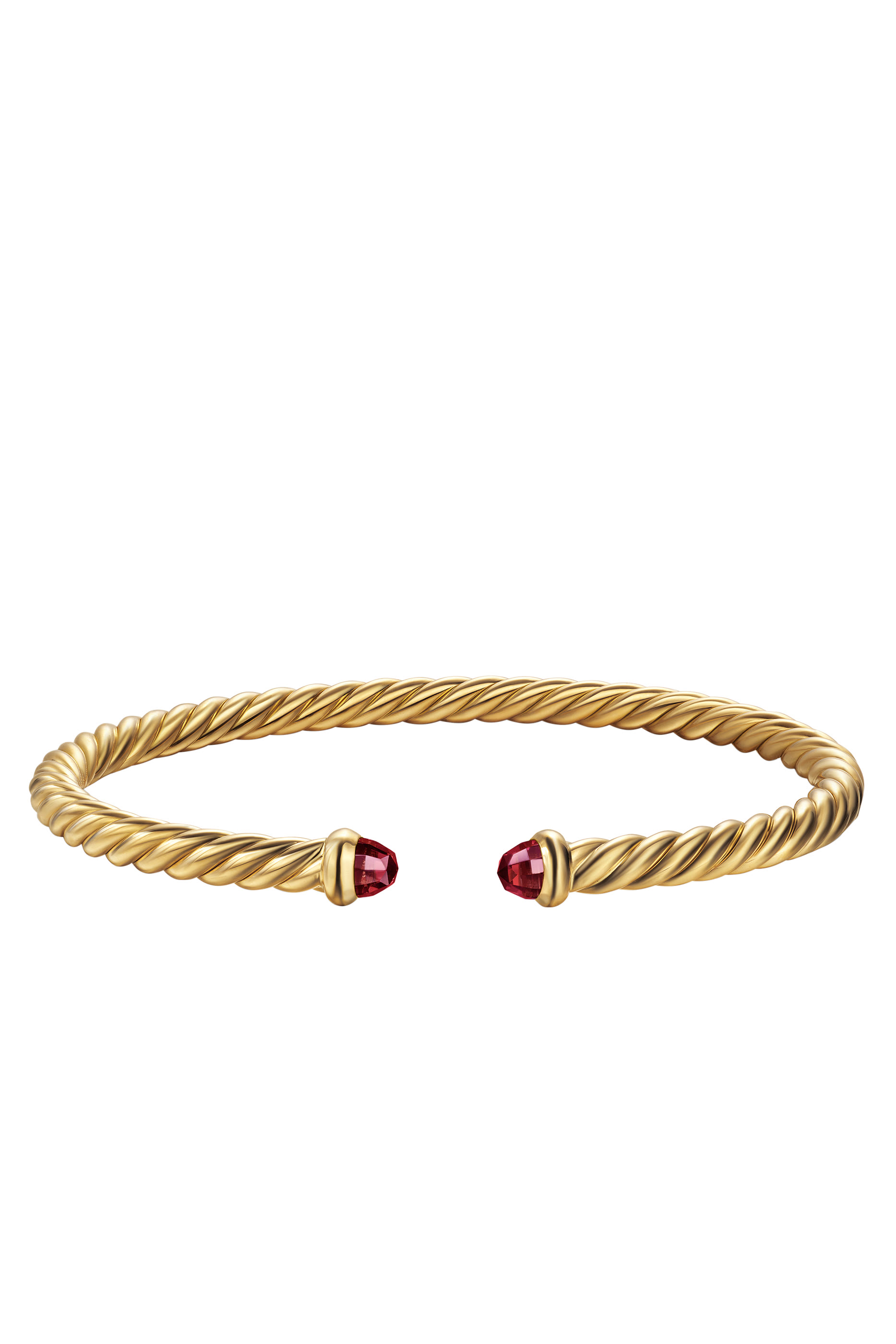 Cablespira® Flex Bracelet, 18K Yellow Gold & Rhodolite Garnet