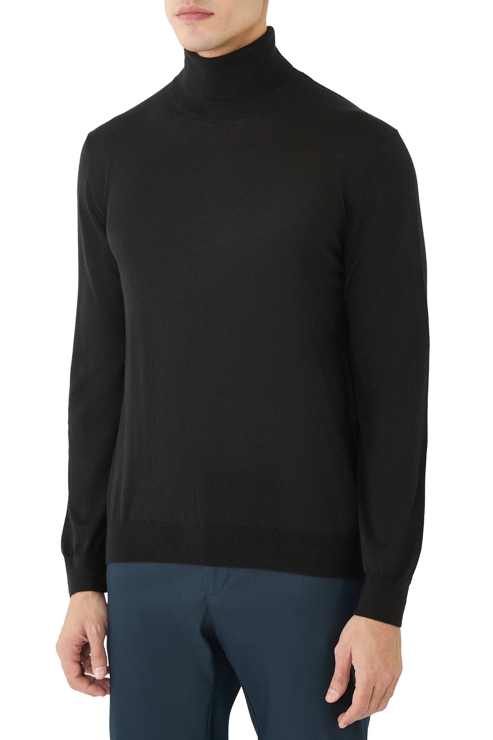  Slim Fit Cashmere & Silk Turtleneck Sweater