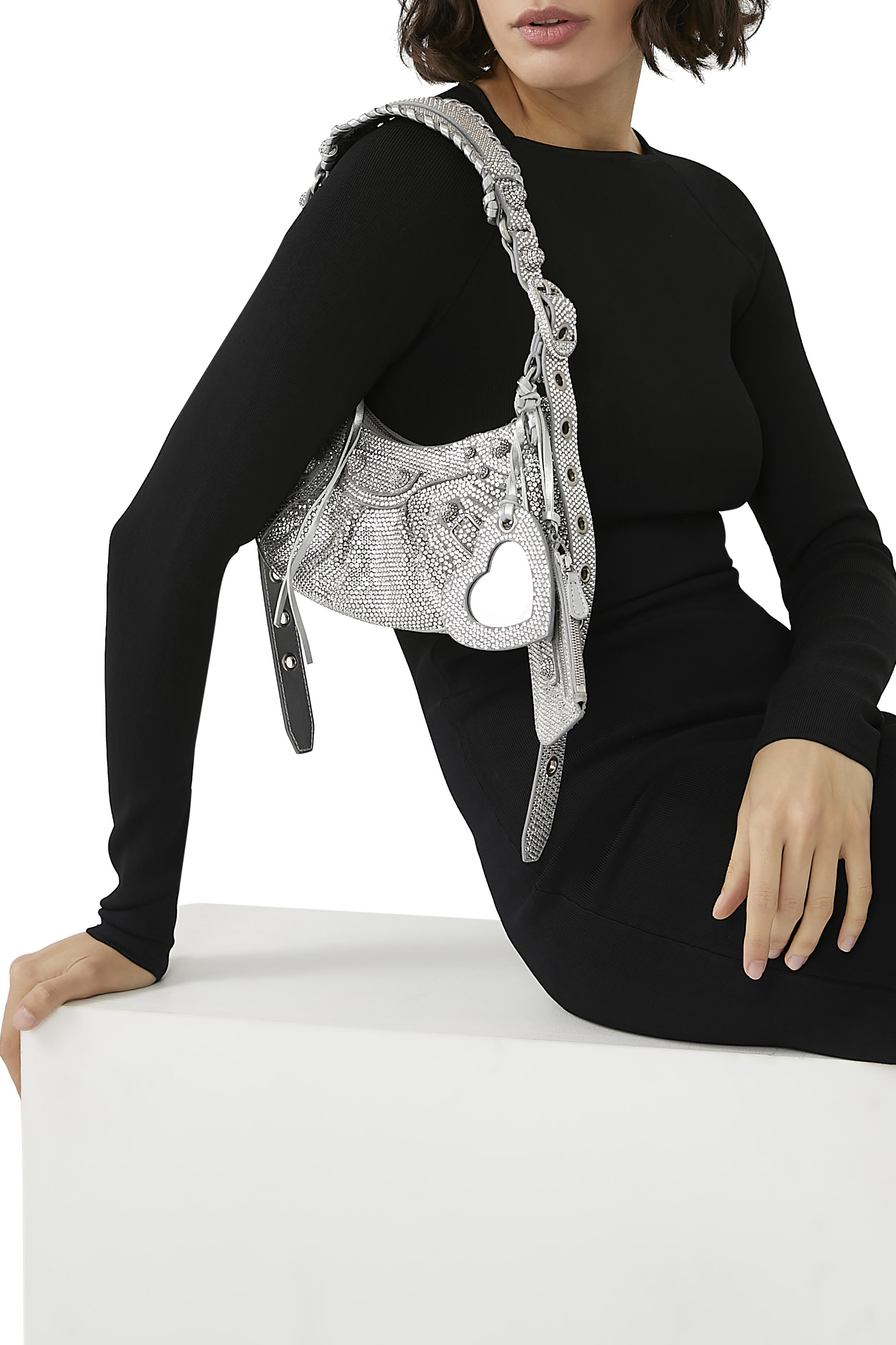 Le Cagole XS Shoulder Bag With Rhinestones