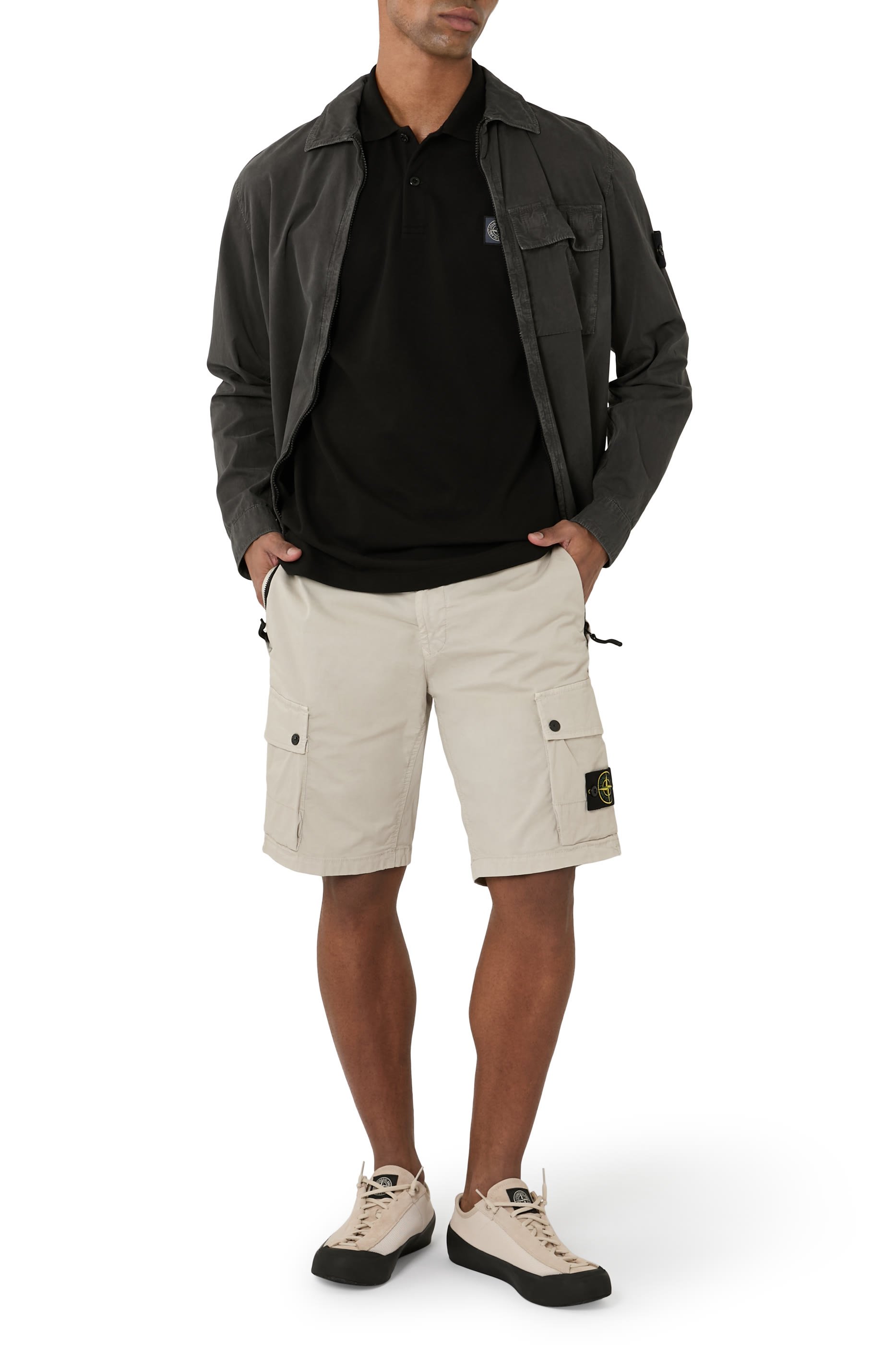Cargo Bermuda Shorts with Zip Pockets