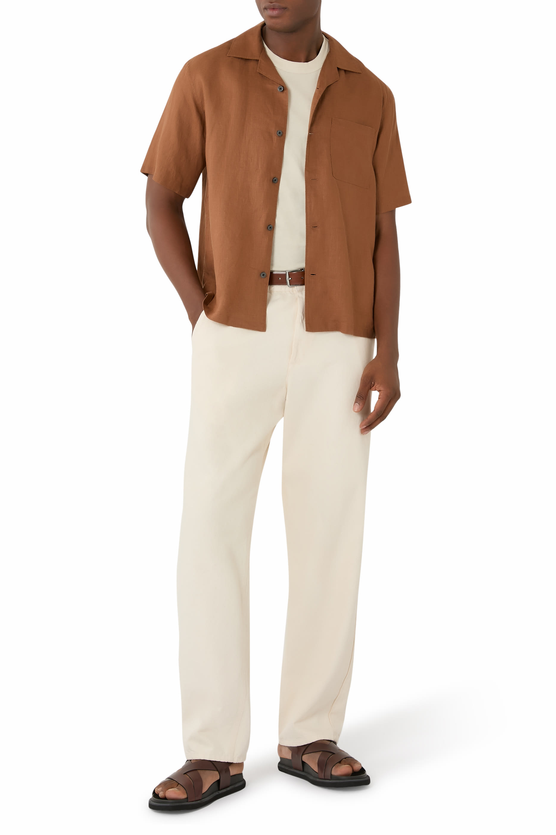 Noll Short-Sleeve Shirt in Relaxed Linen