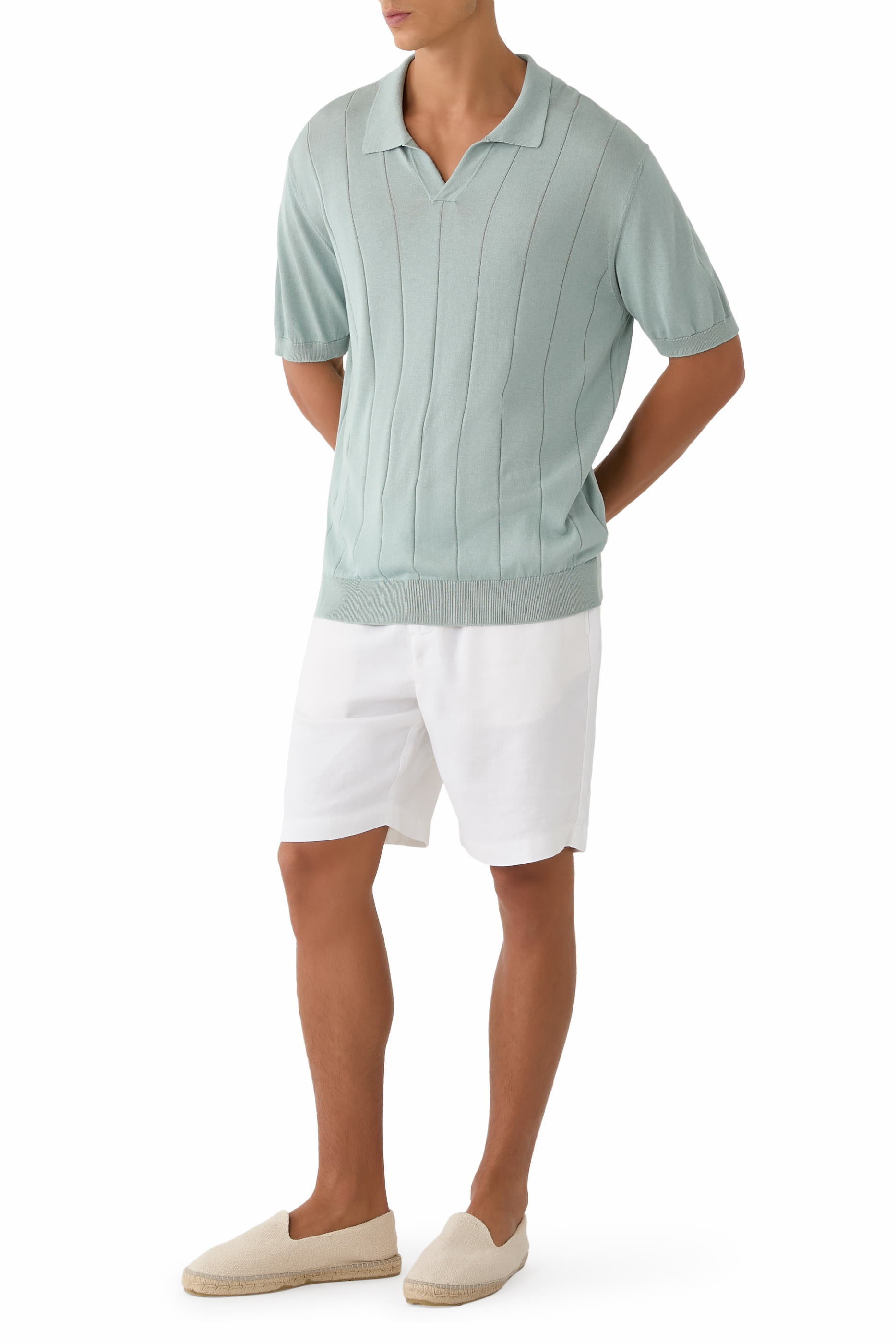 Open Collar Polo Shirt