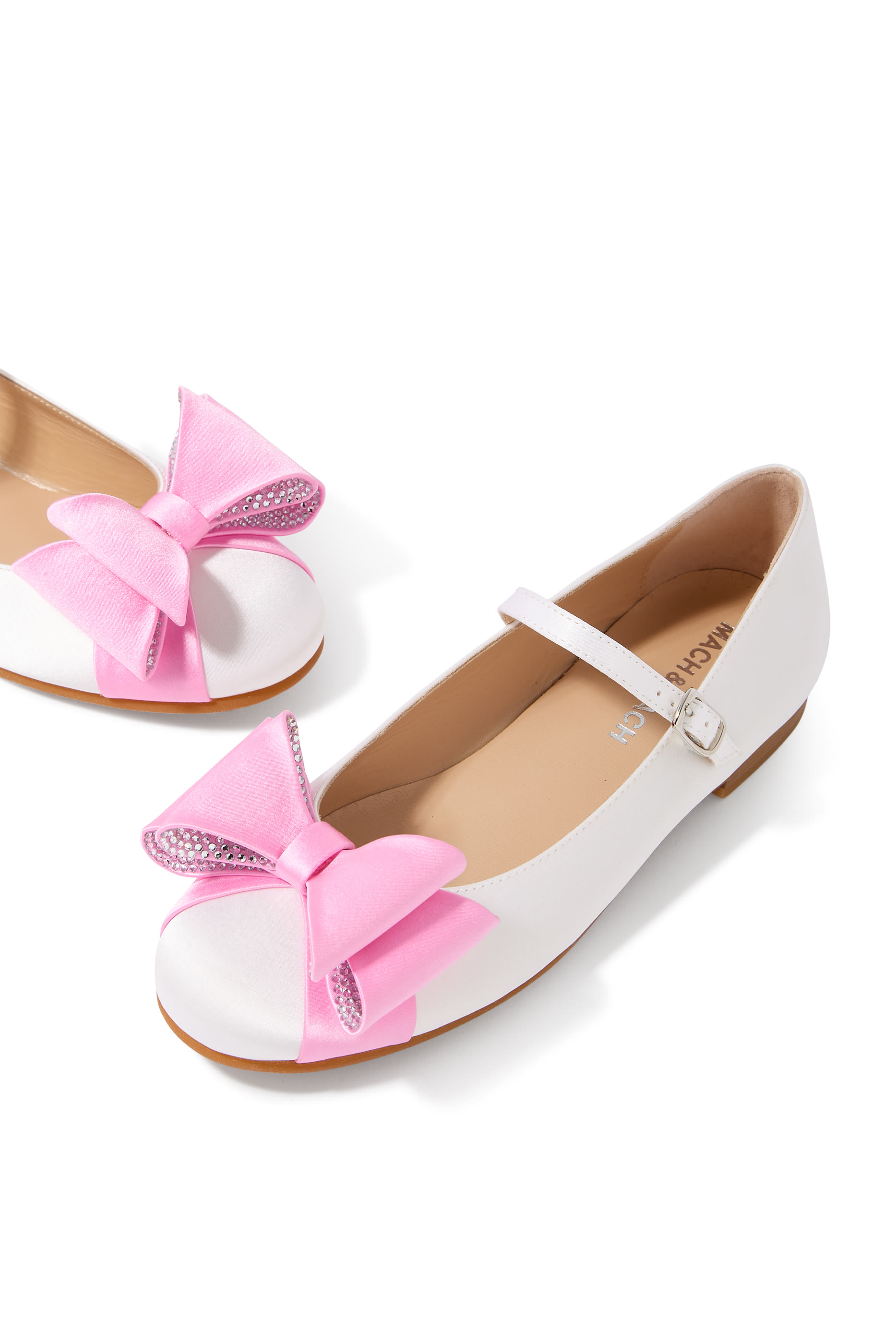 Kids  Le Cadeau Satin Mini Ballerinas