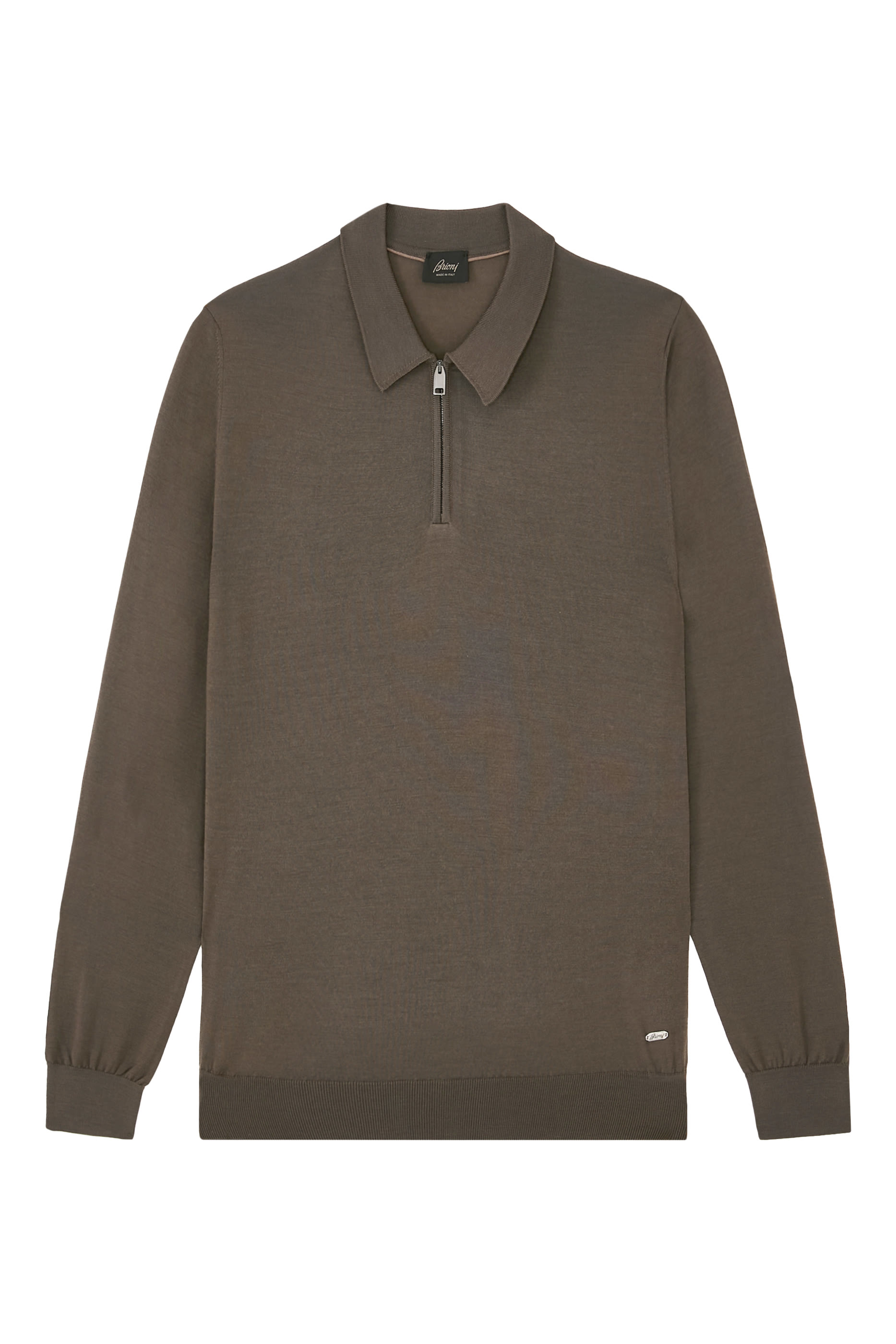 Long Sleeves Silk-Blend Polo Shirt