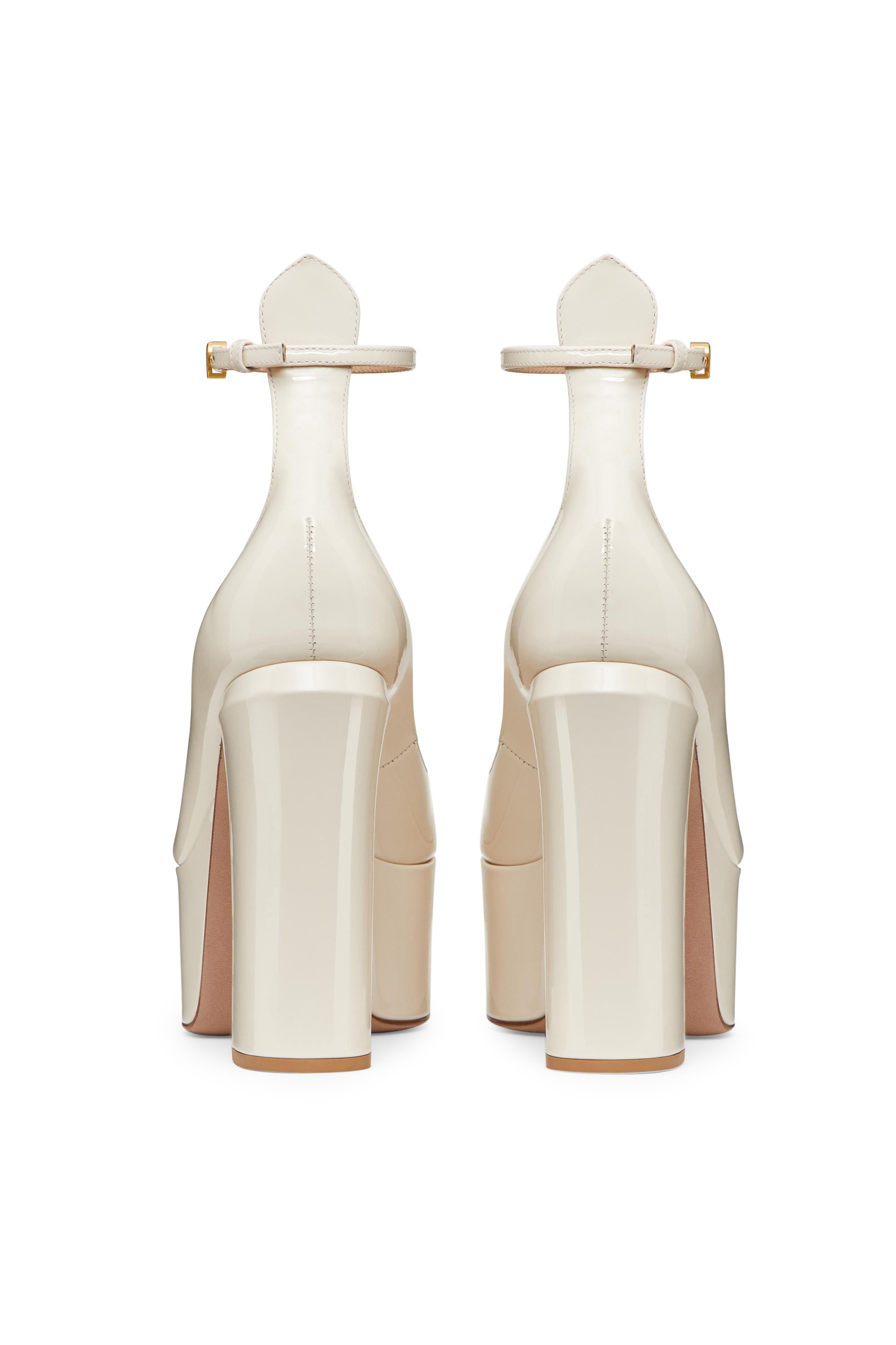 Valentino Garavani Tan-Go Patent-Leather Platform Pumps