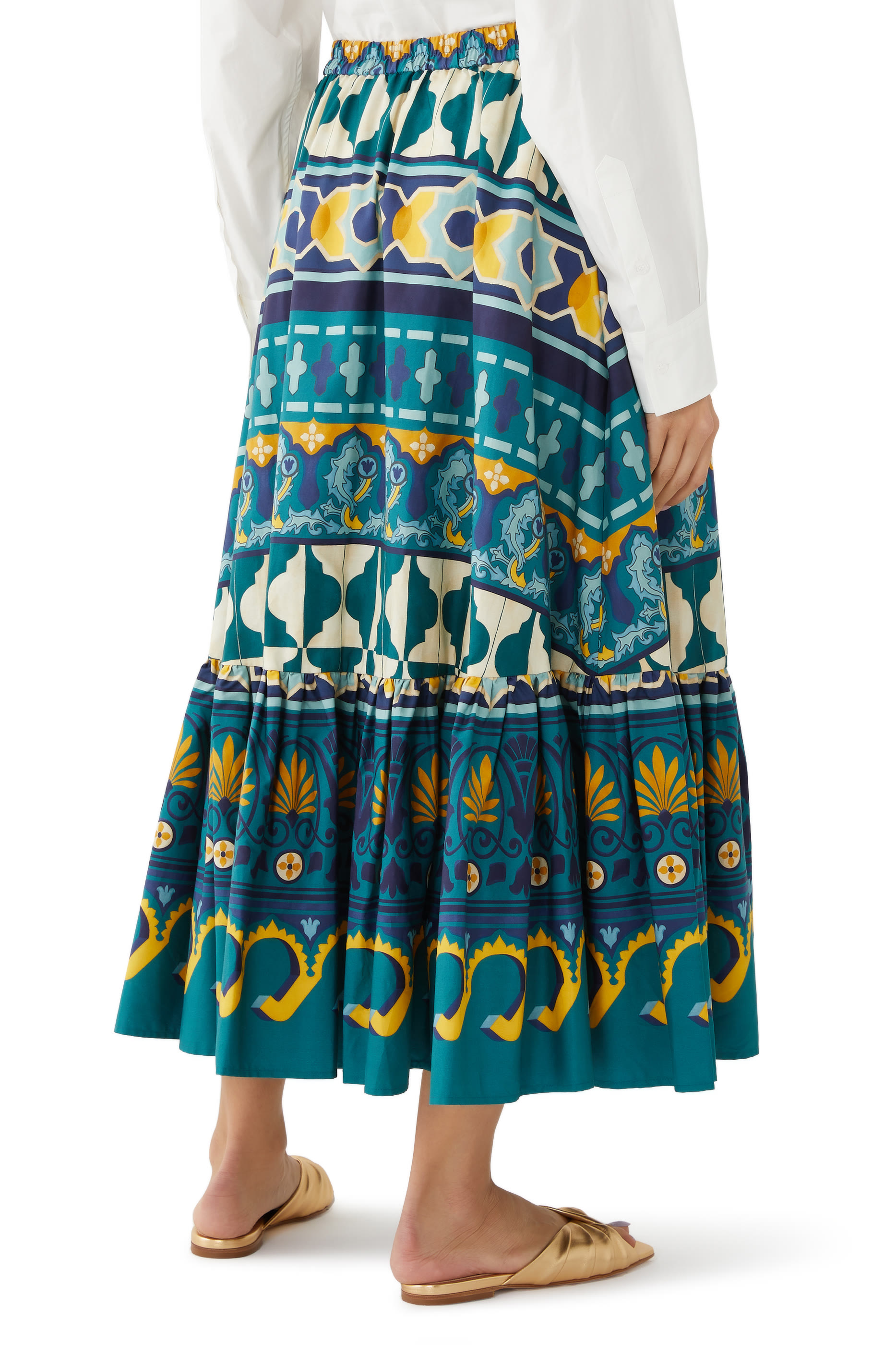 Sunset Casareale Plac&egrave;e Emerald Skirt