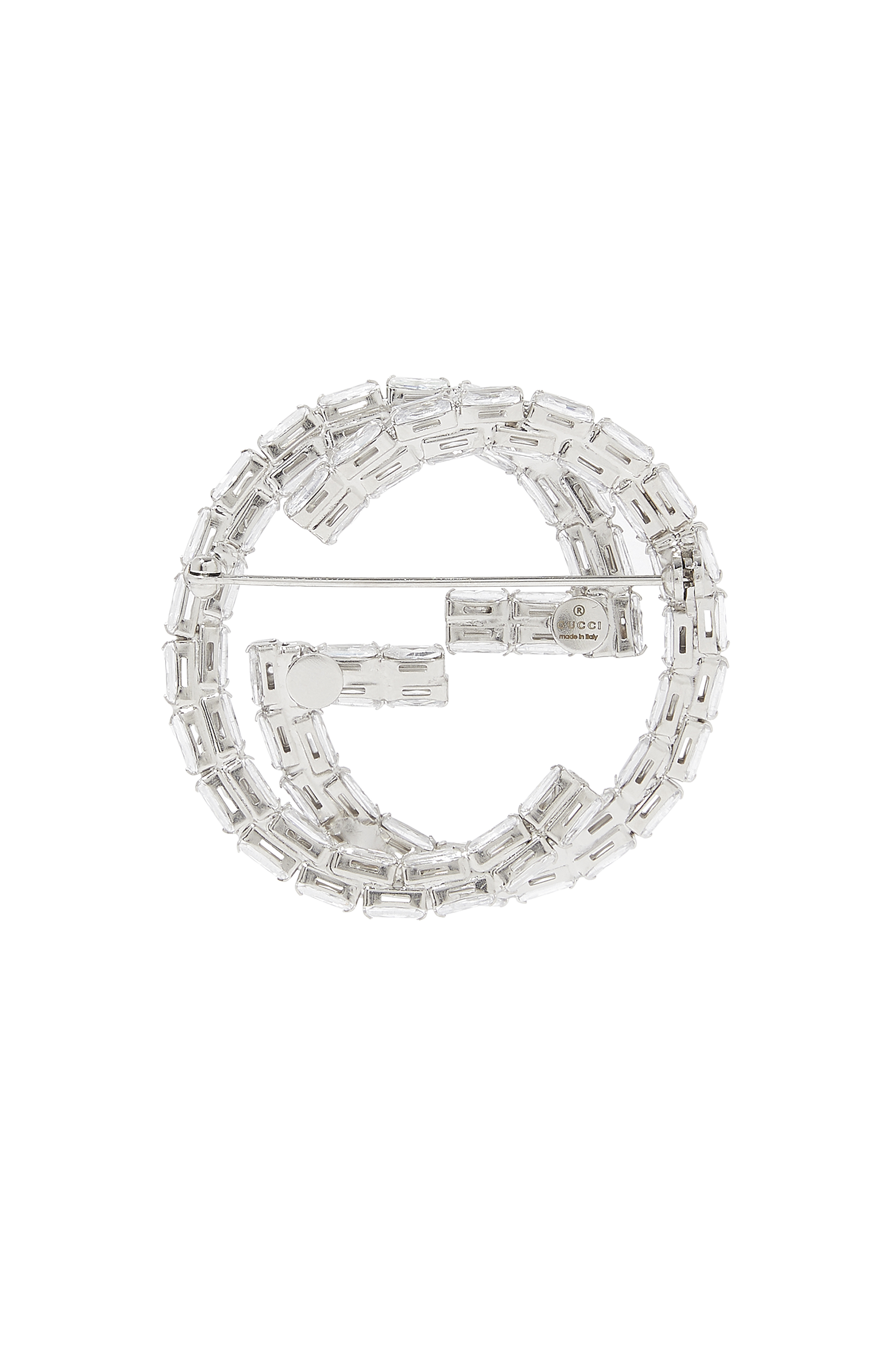 Interlocking G Crystal Brooch
