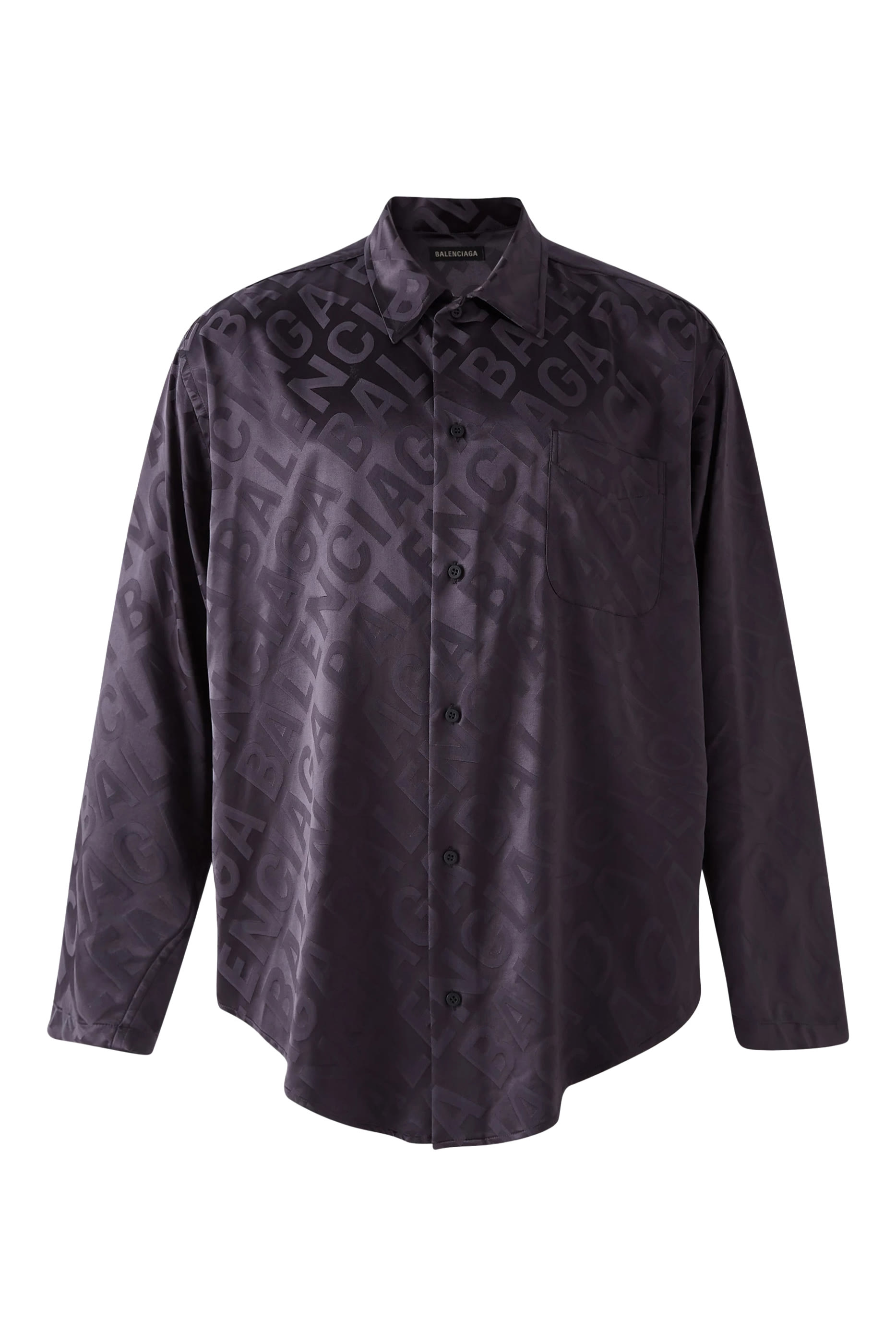 All-Over Logo Satin Shirt