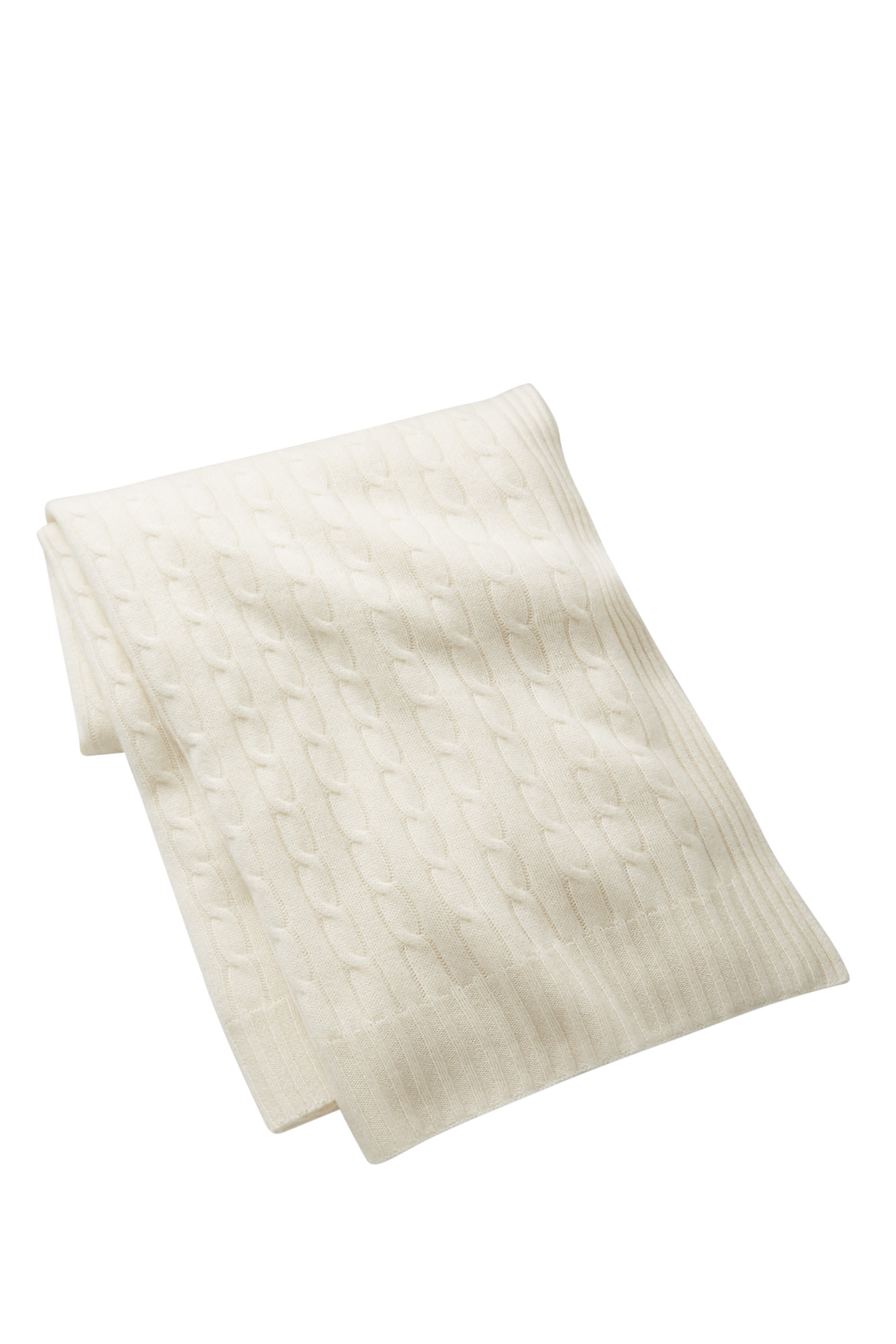 Cable Cashmere Throw Blanket