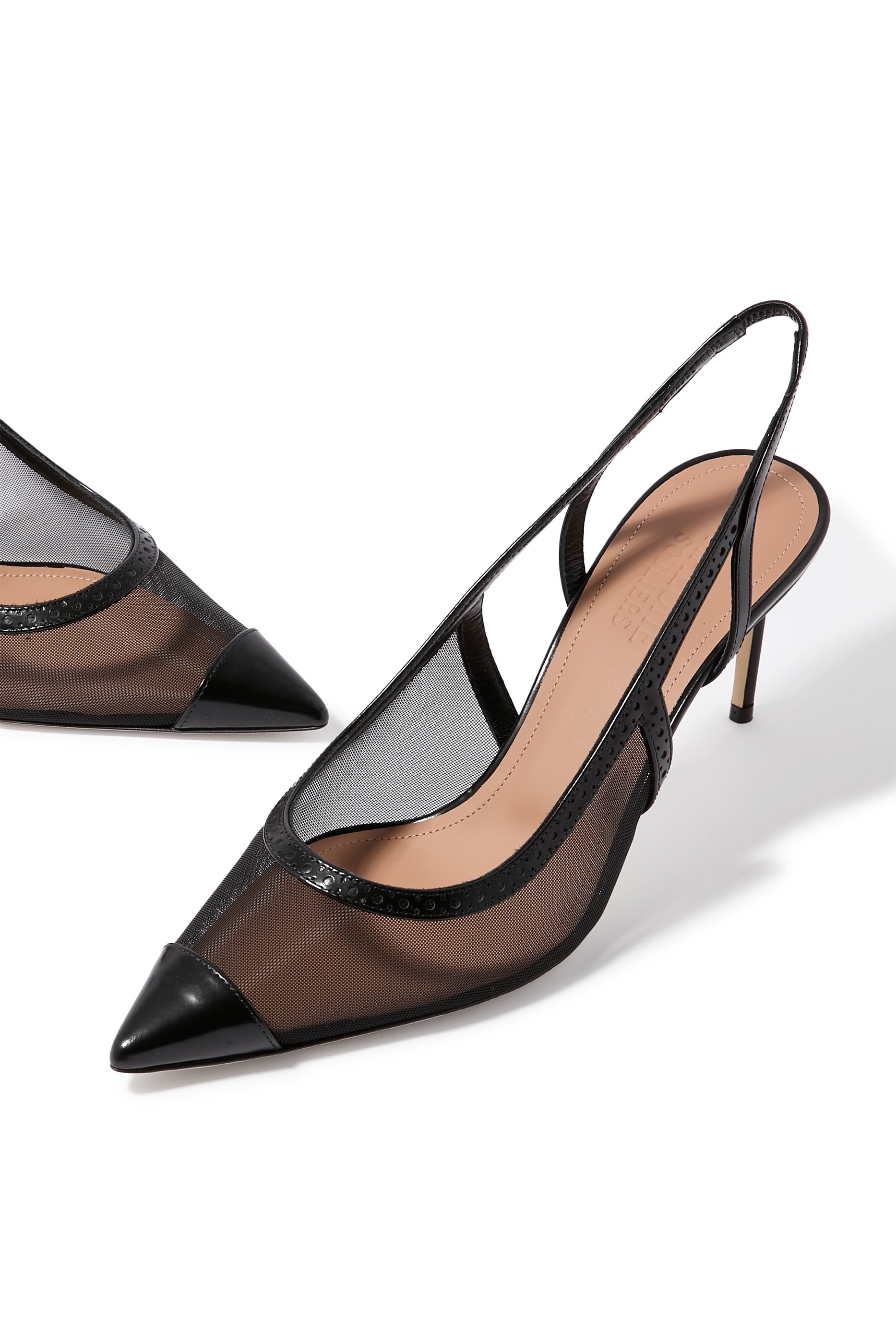 Aubrey Mesh 70 Slingback Pumps