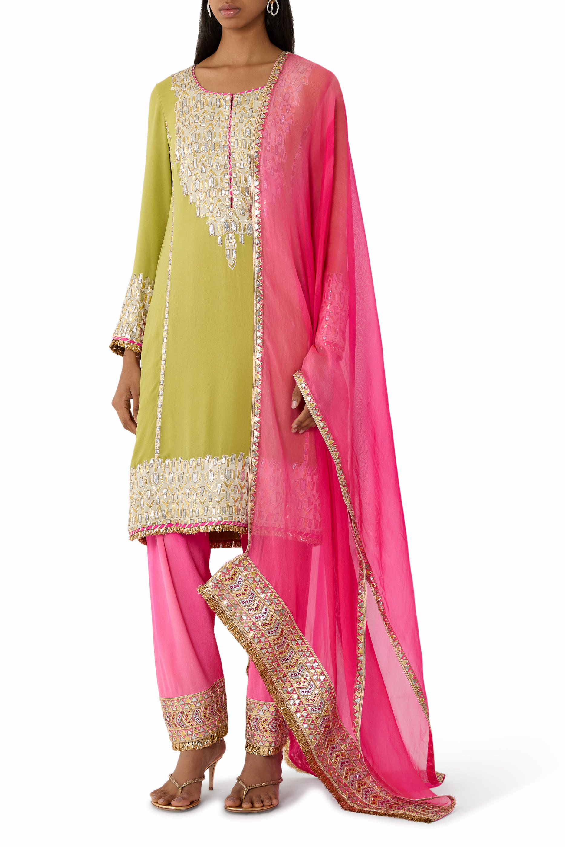  Gota Suit with Pakistani Salwar & Dupatta