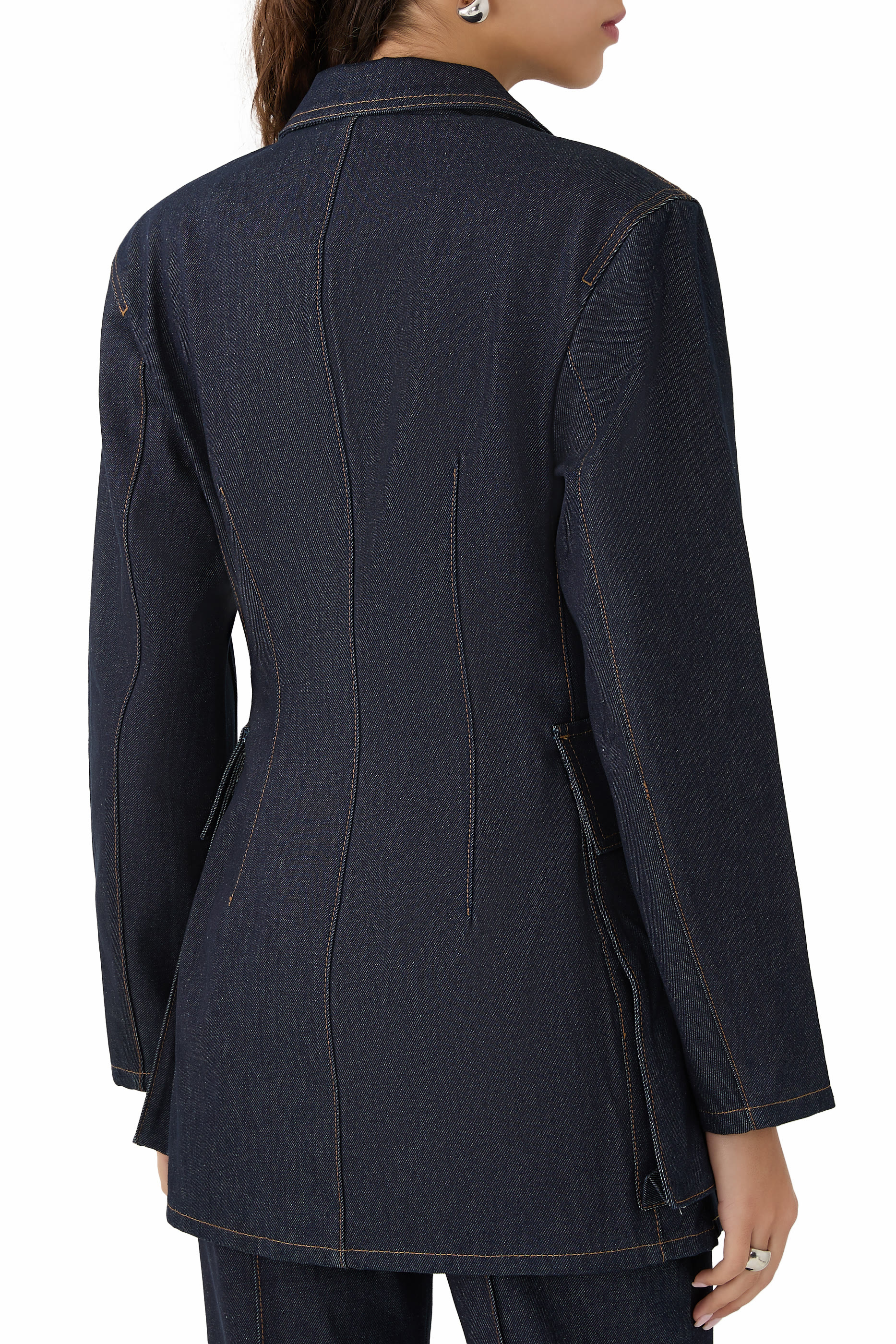 Single Breasted Denim Blazer