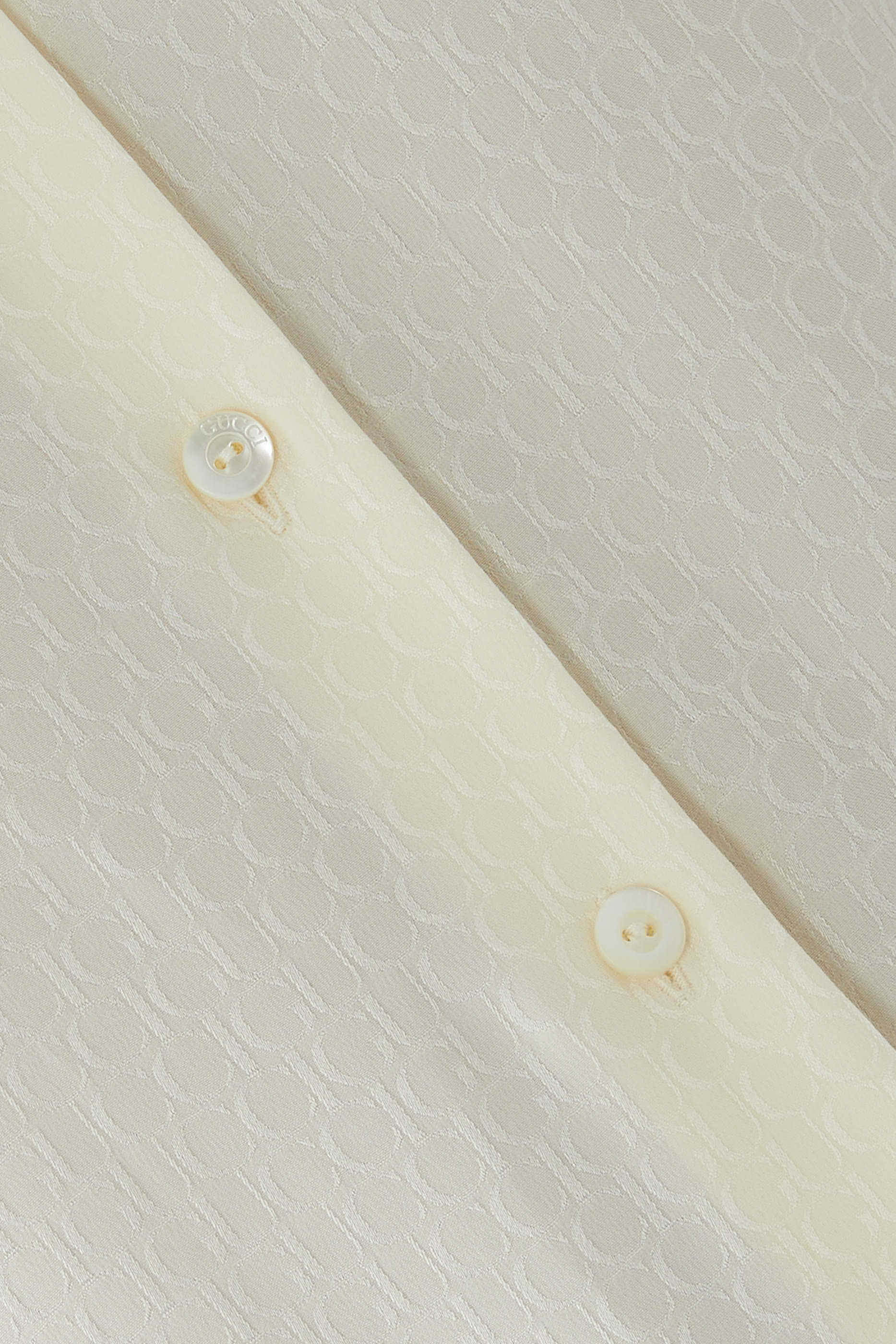 Silk Jacquard Shirt and Bra Set