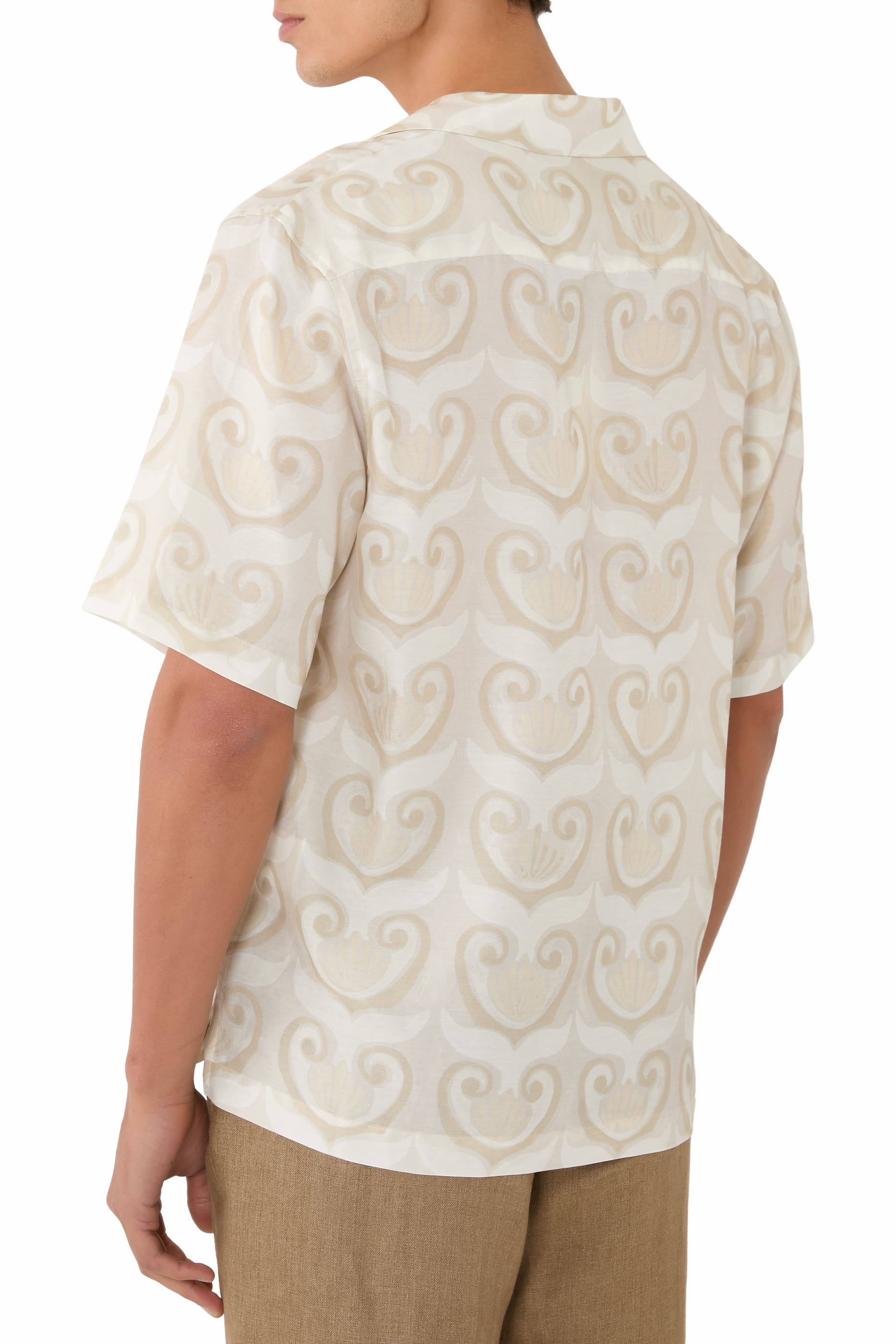 Painted Shell Nautical Silk Shirt