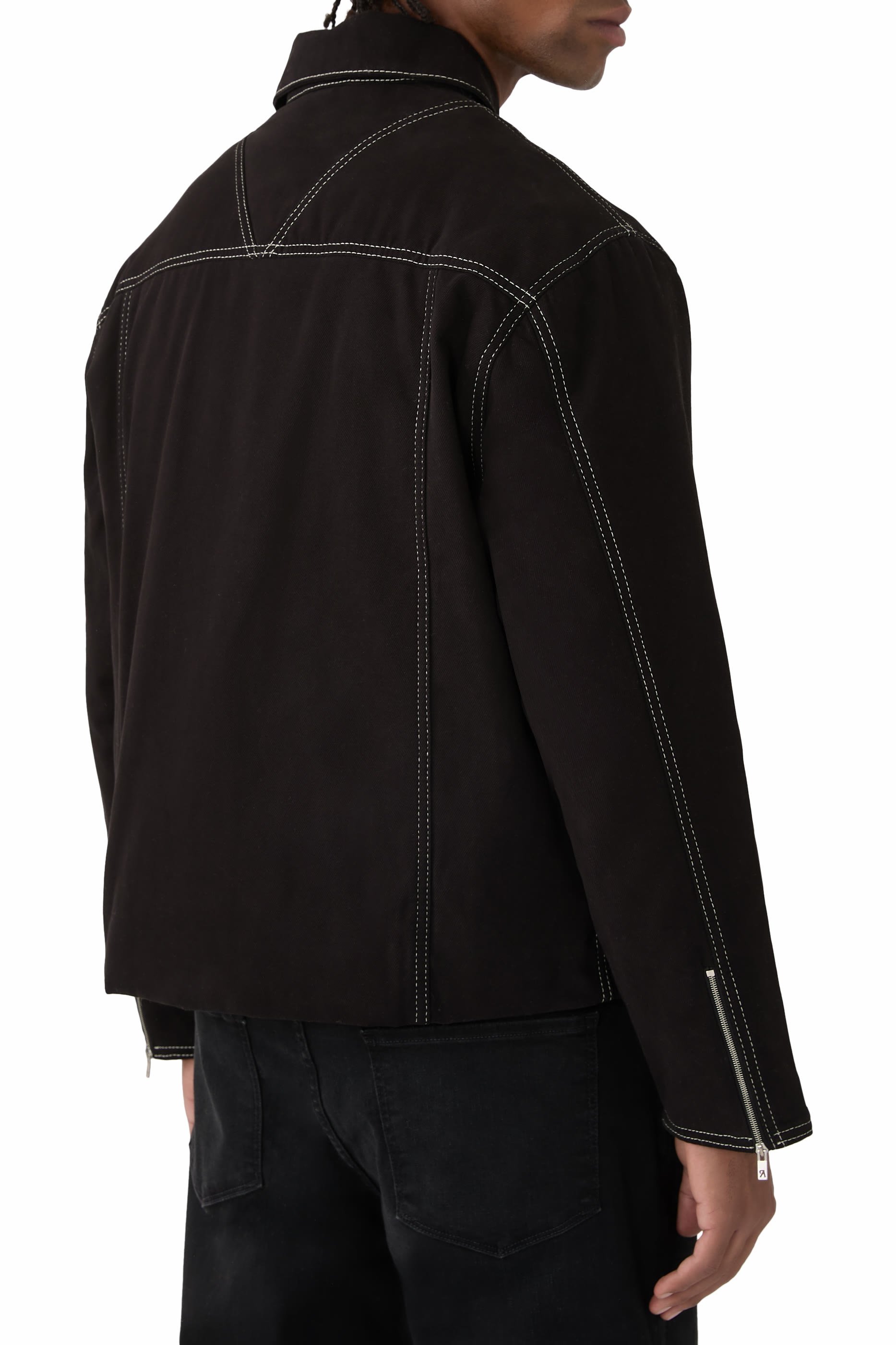 Contrast Stitch Smart Jacket