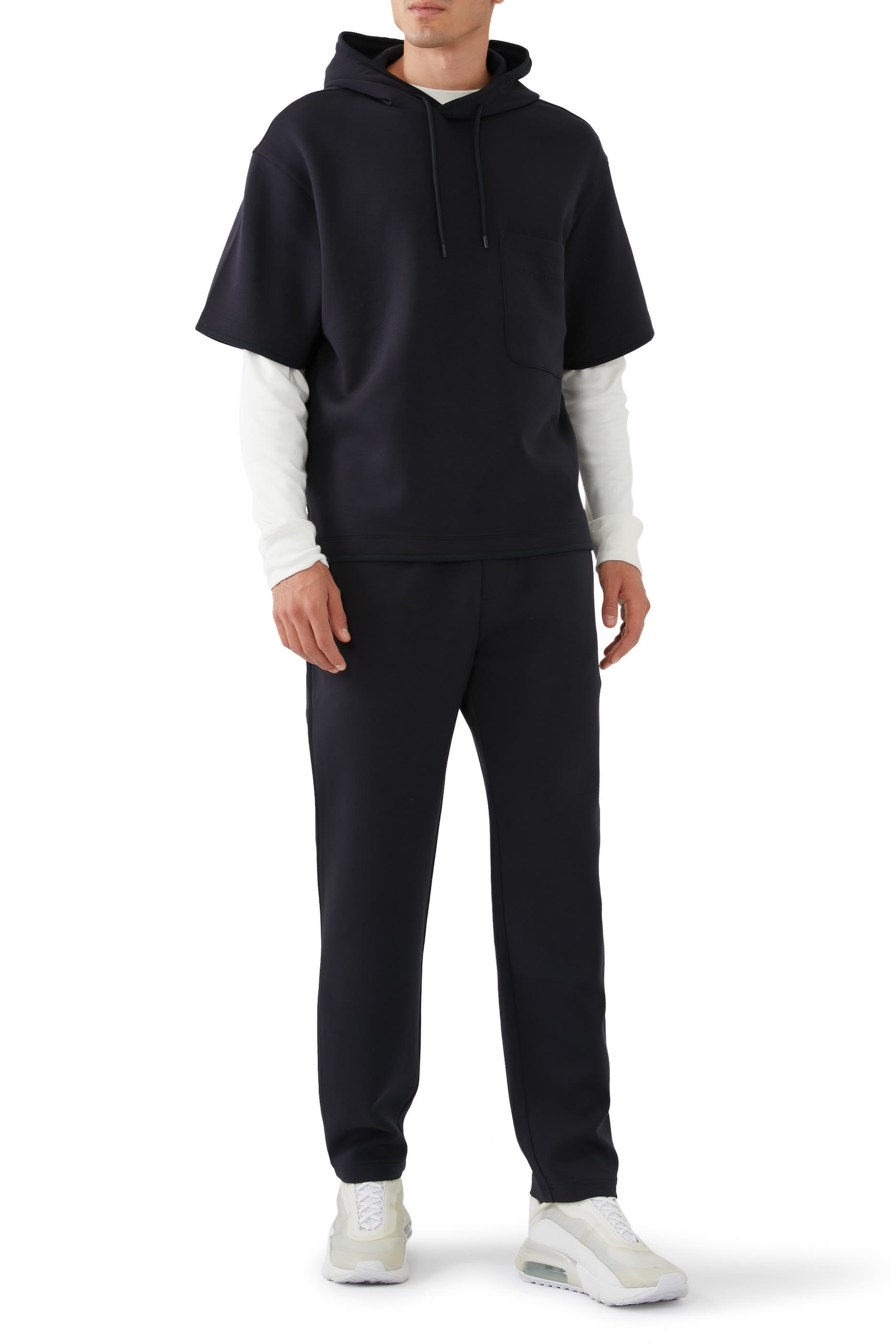 Micro Logo Back Double Jersey Joggers 