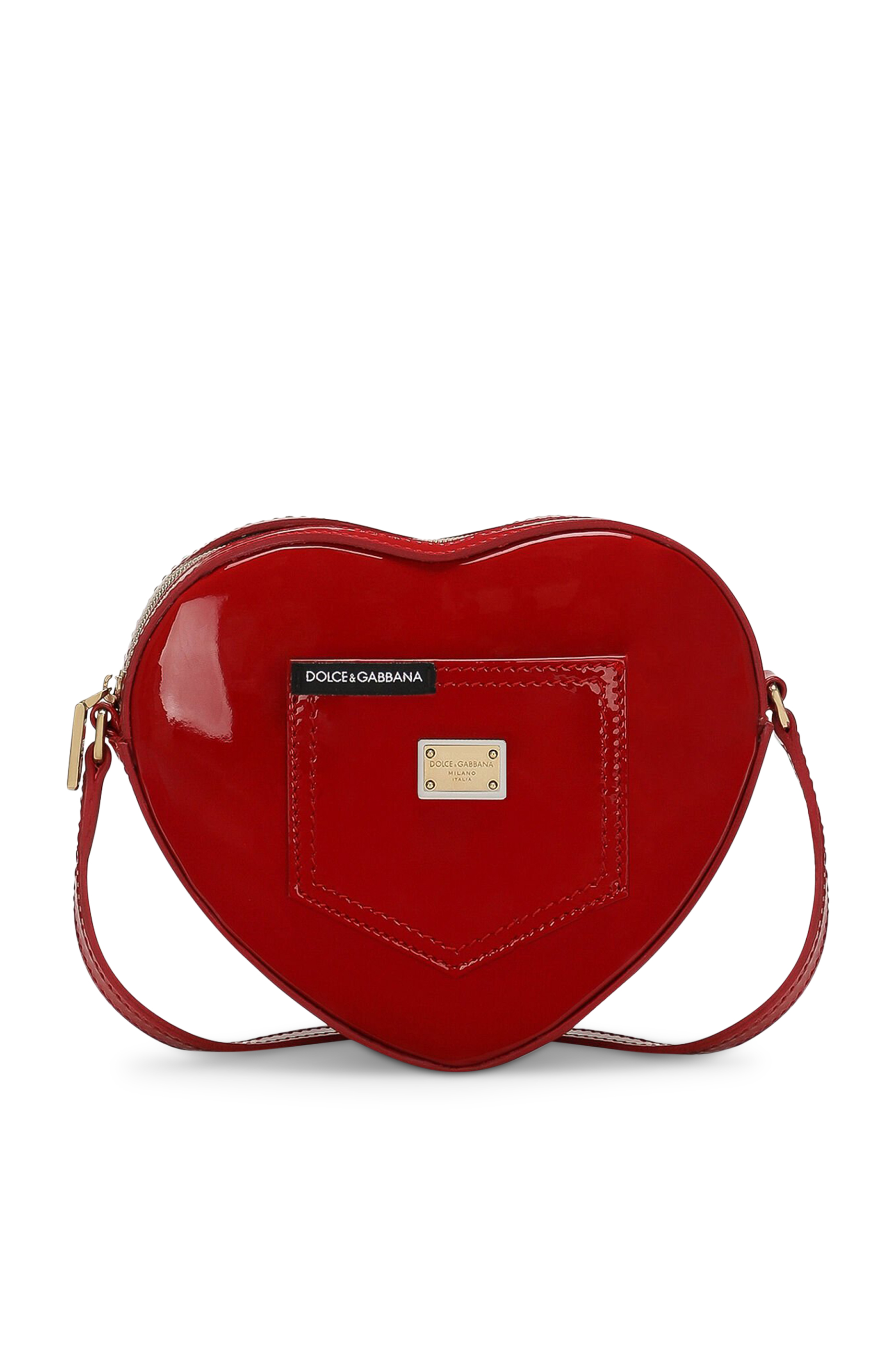 Kids Patent Leather Heart Bag