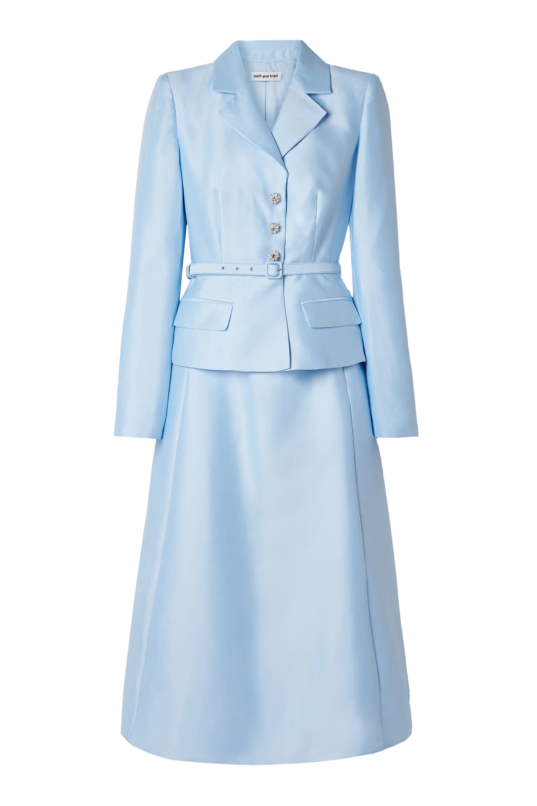 Layered Embellished Taffeta Midi Dress