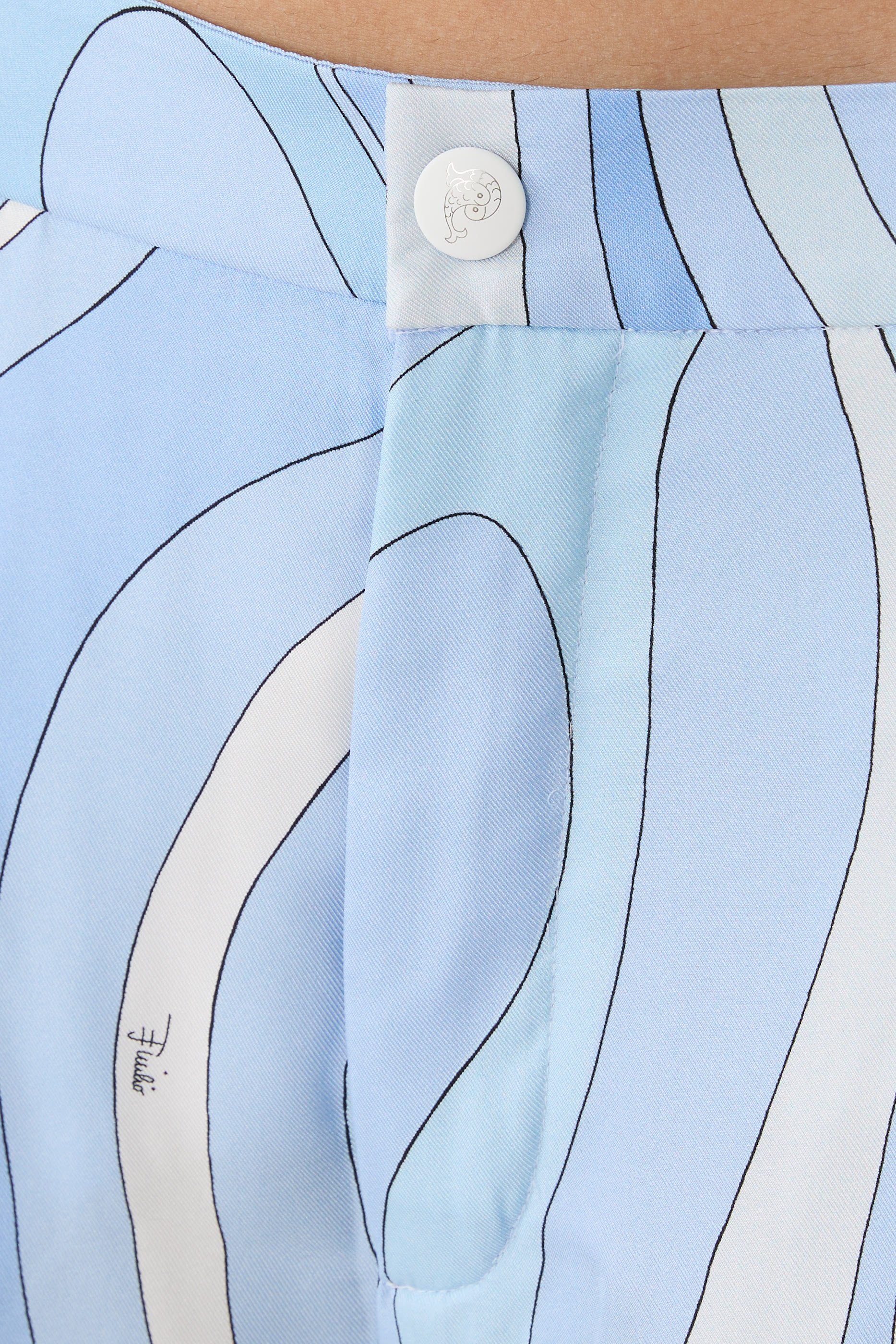 Marmo Print Silk Pants