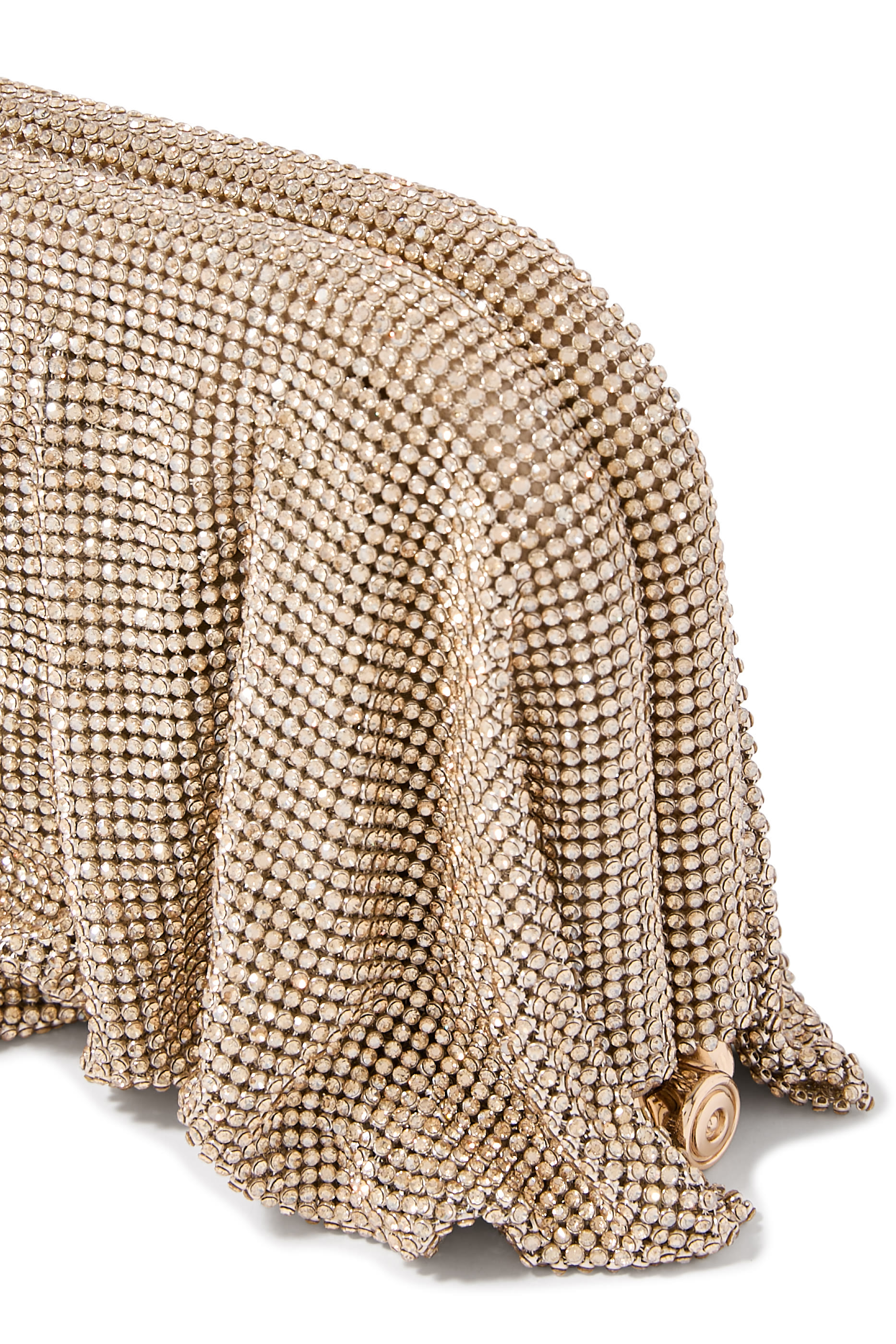 Venus La Grande Rhinestone Crystal Mesh Clutch Bag