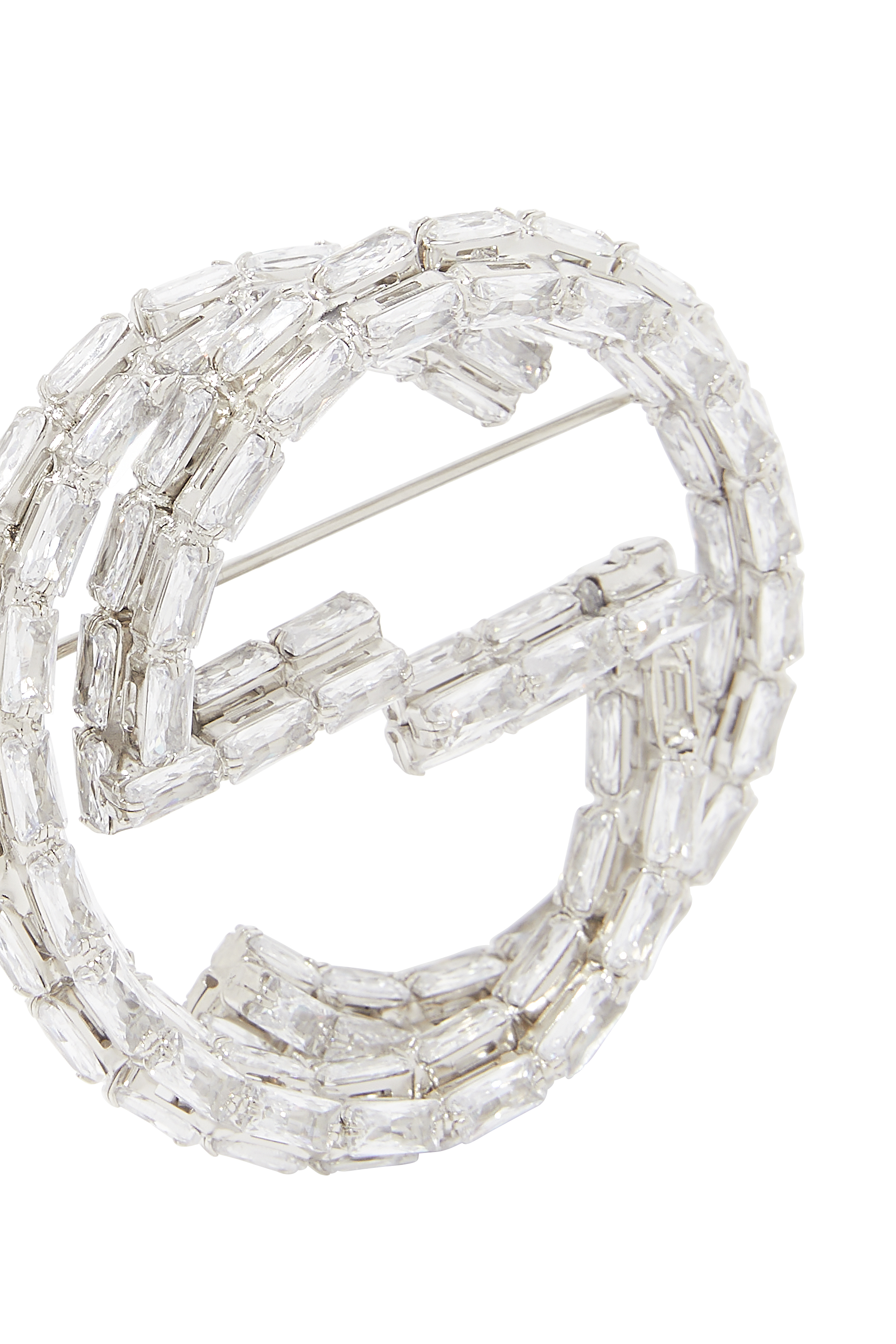 Interlocking G Crystal Brooch