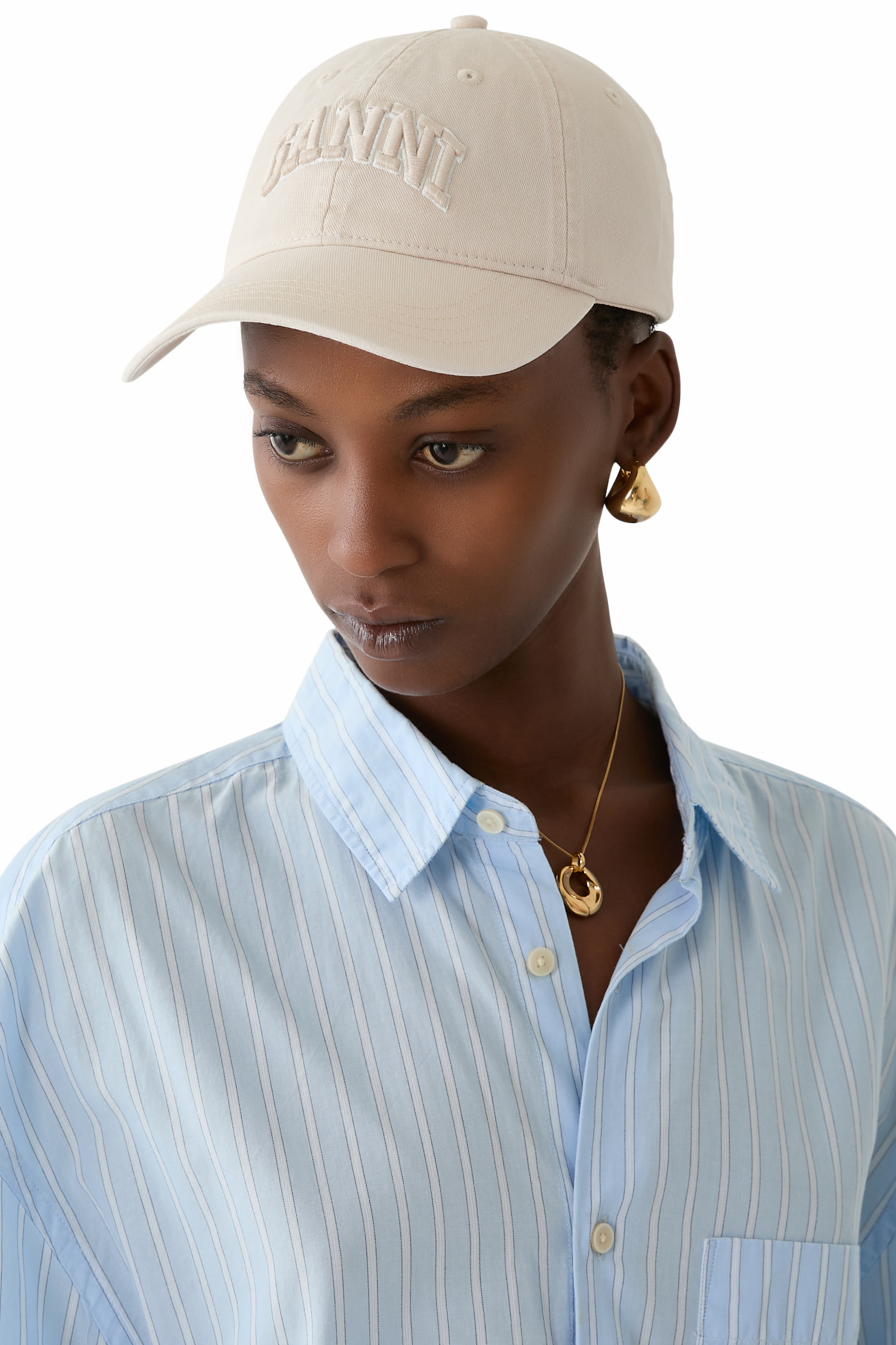 Logo Embossed Canvas Cap