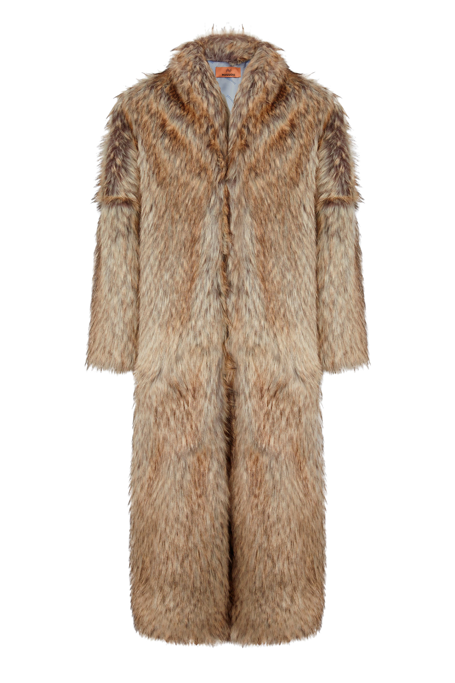 Coyote Eco Fur Long Coat 