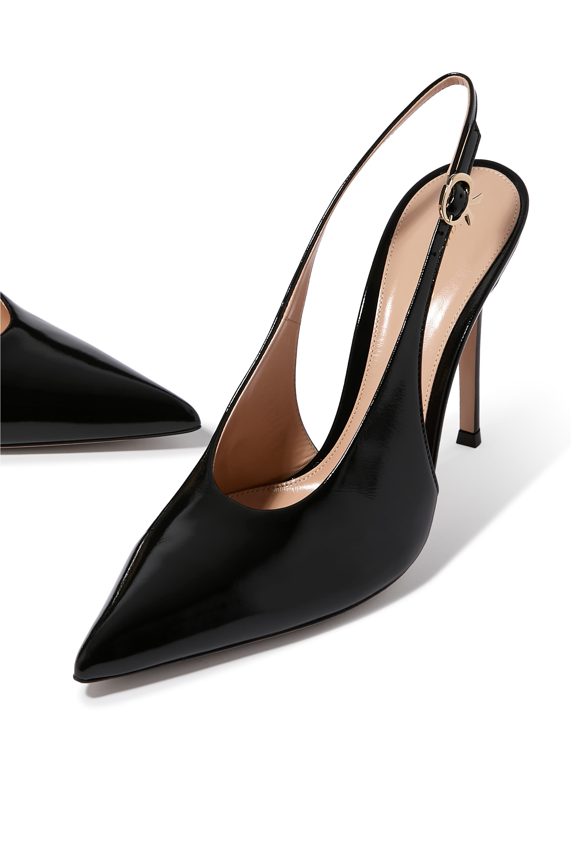  Robbie Patent Leather 105 Slingback Pumps