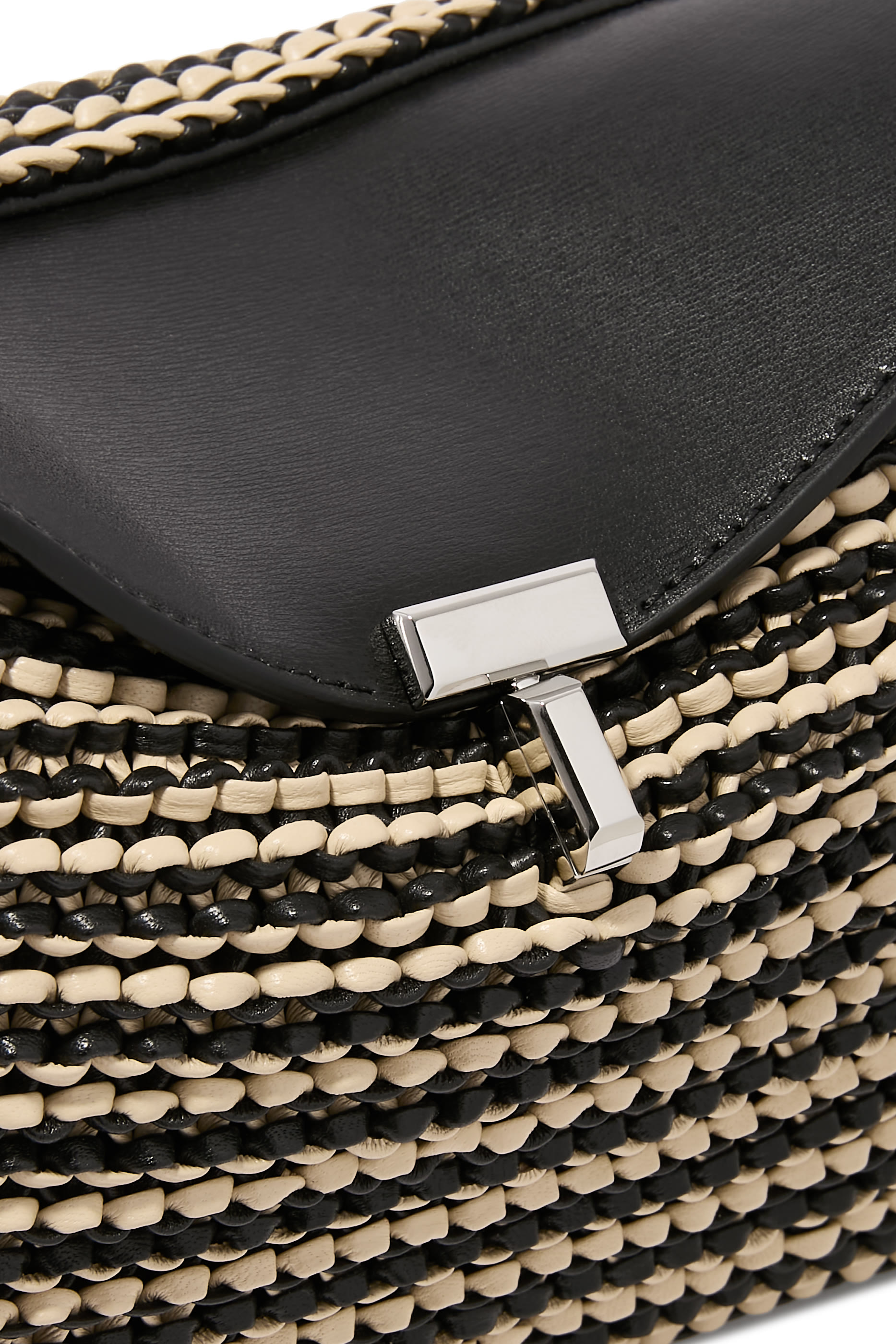 T-Lock Woven Clutch Bag