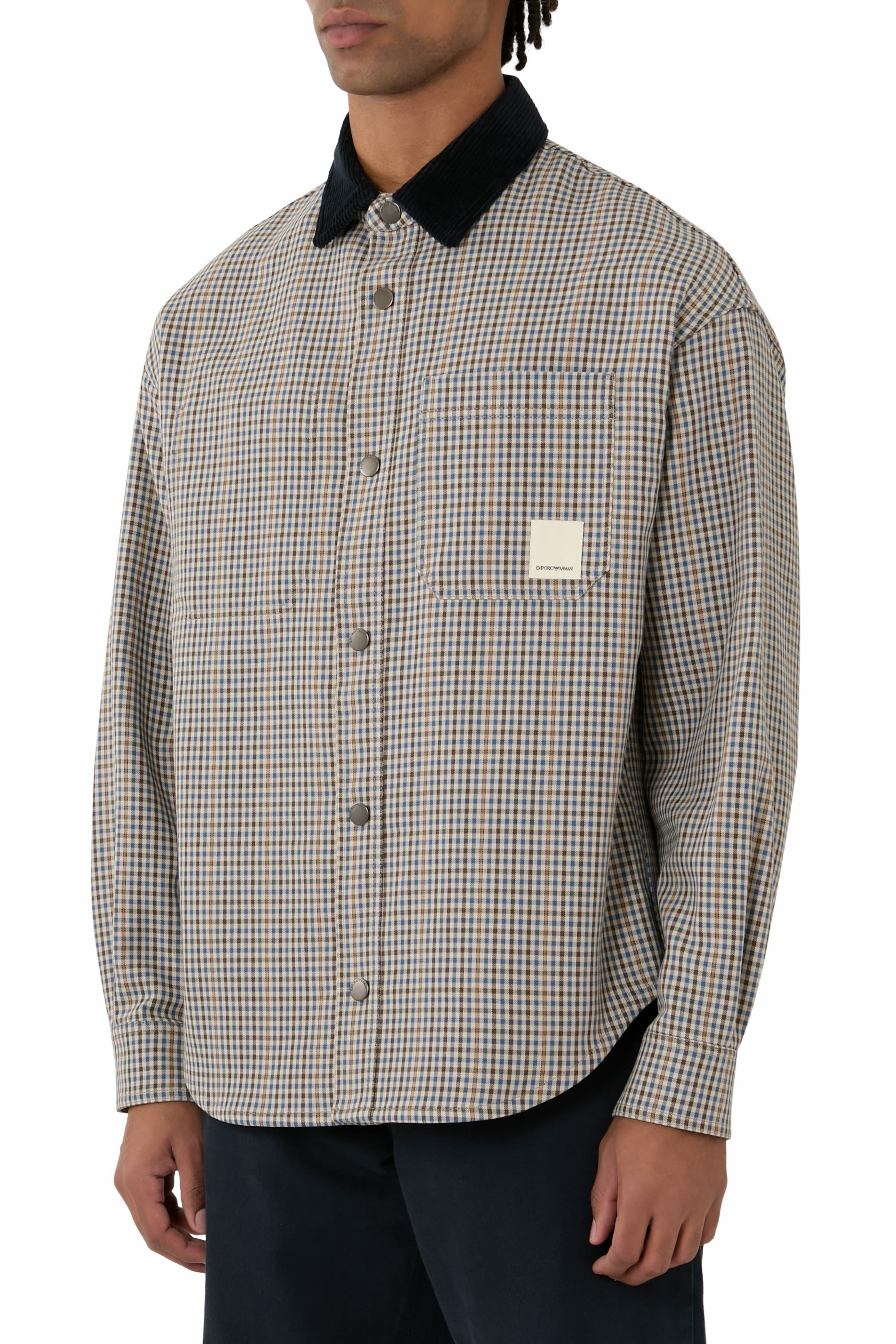 Eagle Club Check Motif Reversible Blouson